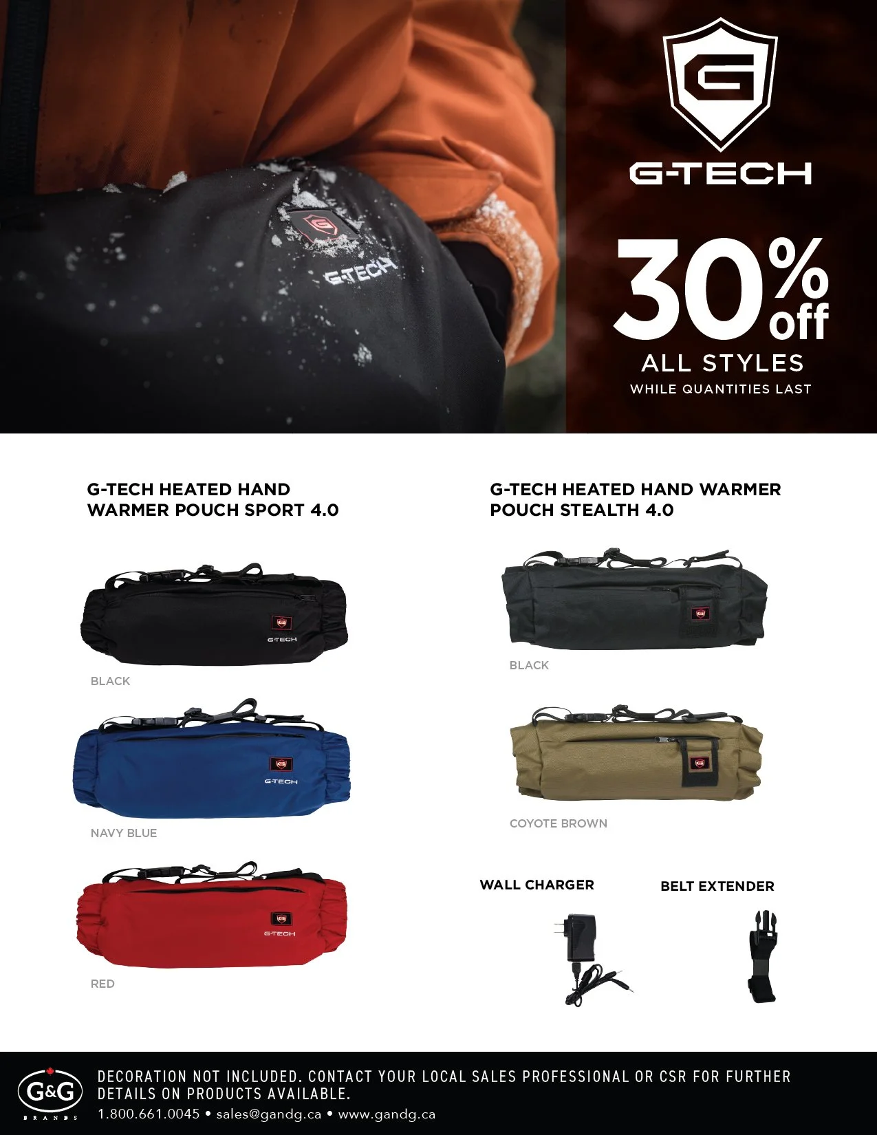 30% Off All G-Tech Styles