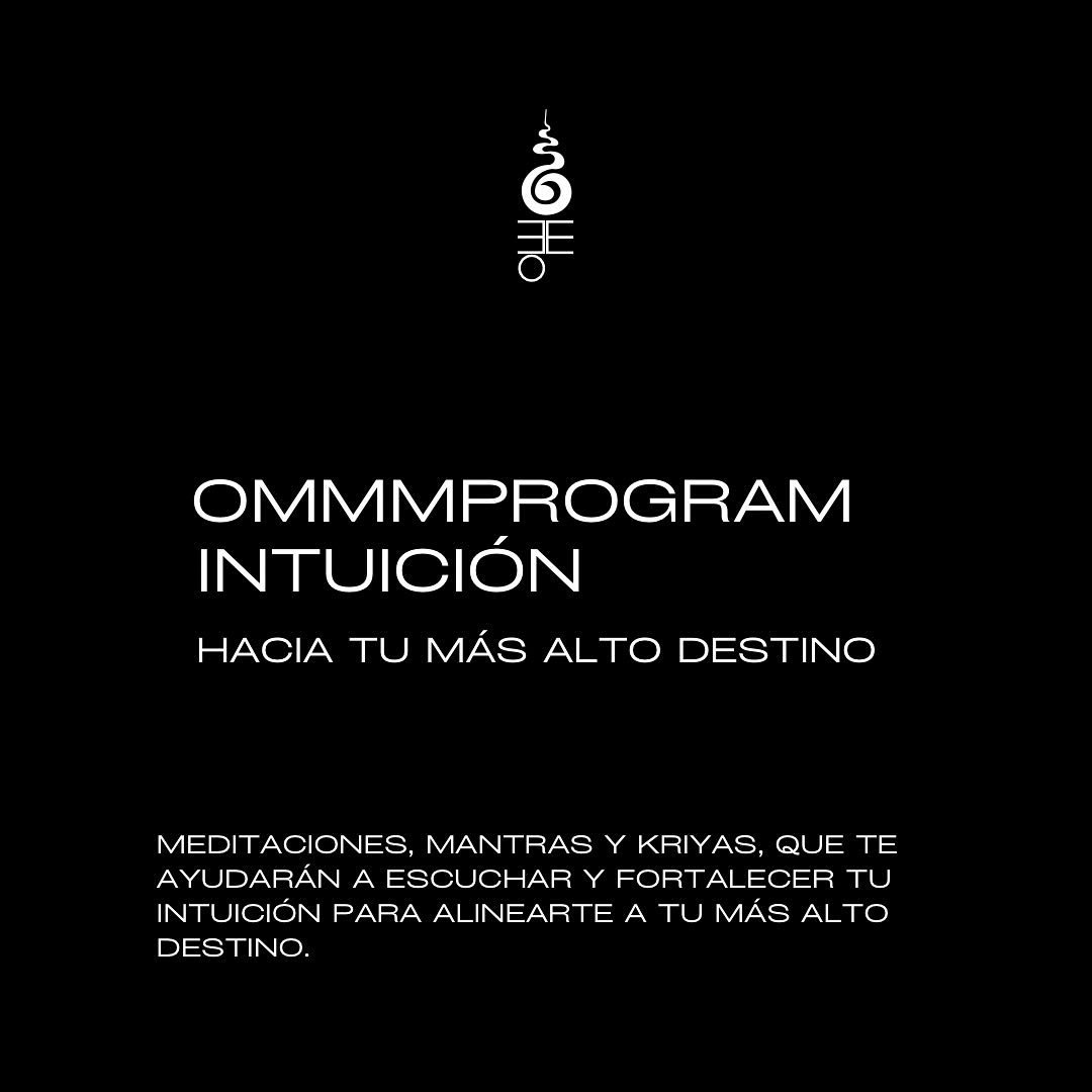 OMMMprogram Intuici&oacute;n Session 01__Lunes 13 de Mayo

A&uacute;n puedes inscribirte. &iexcl;Nos vemos en clase!

RSVP www.ommmprogram.com/shop