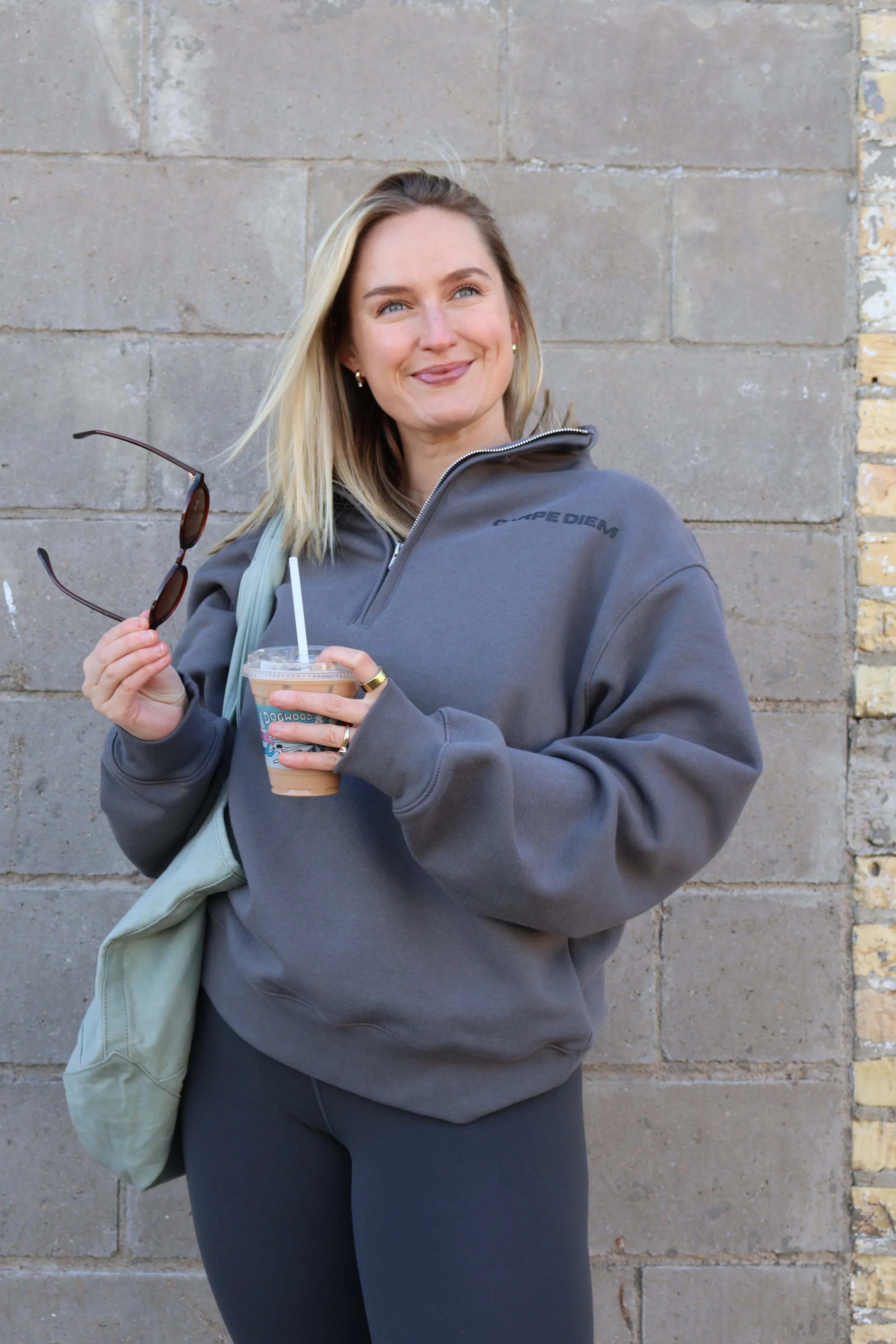 Asphalt Quarter Zip Sweatshirt