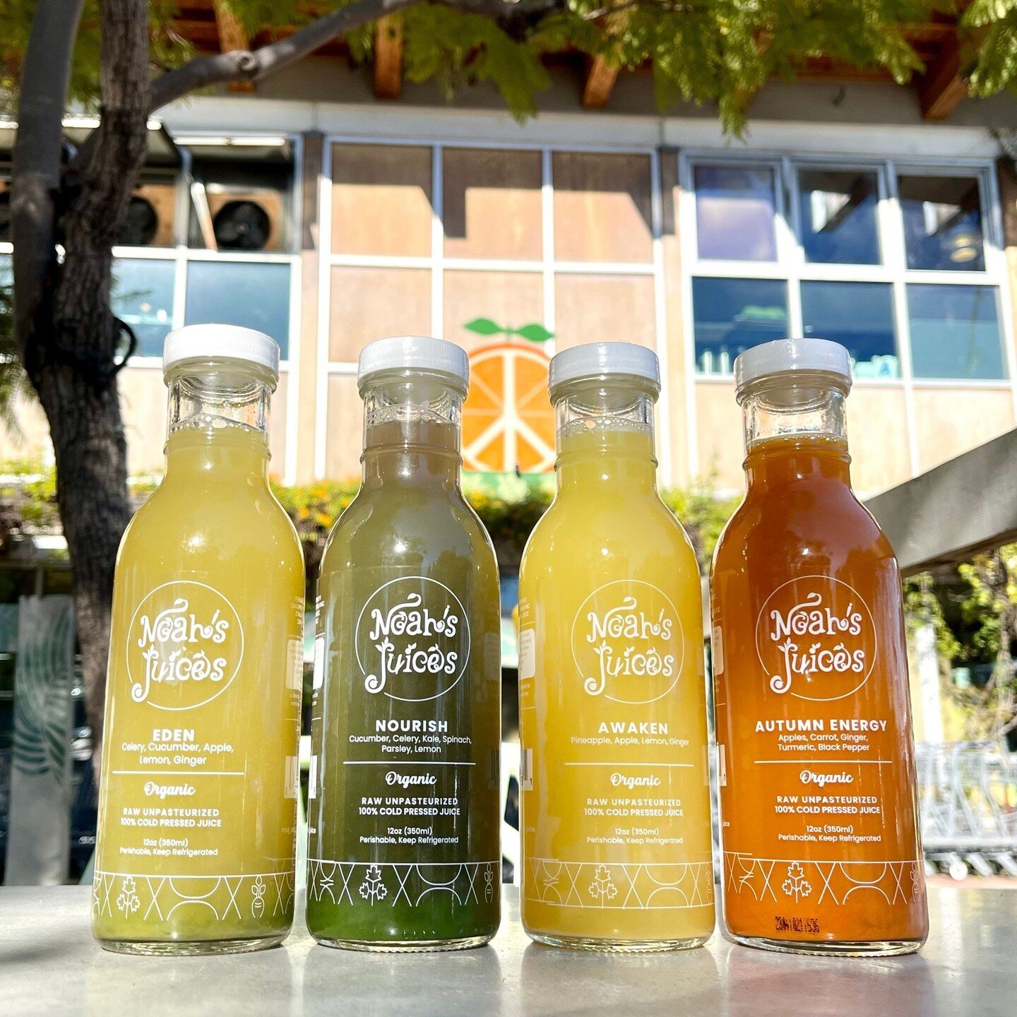 New! Noah's Juices are here and we have some amazing varieties for you to try 😁 These juices are locally produced, all organic, raw, 100% cold pressed juices!⁠
+ they come in glass bottles! Just rinse &amp; recyle/reuse ♻️⁠
⁠
🍎 Autumn Energy - Appl