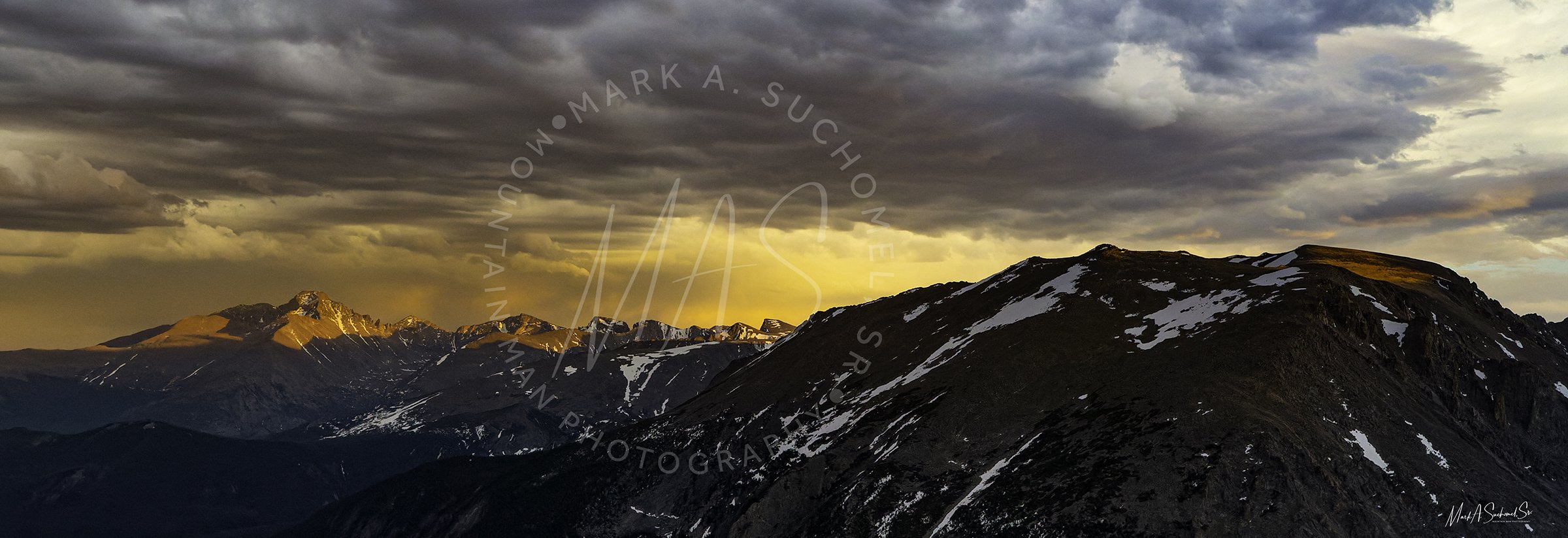 Longs Peak sunset Rocky Mountain National Park, Colorado
