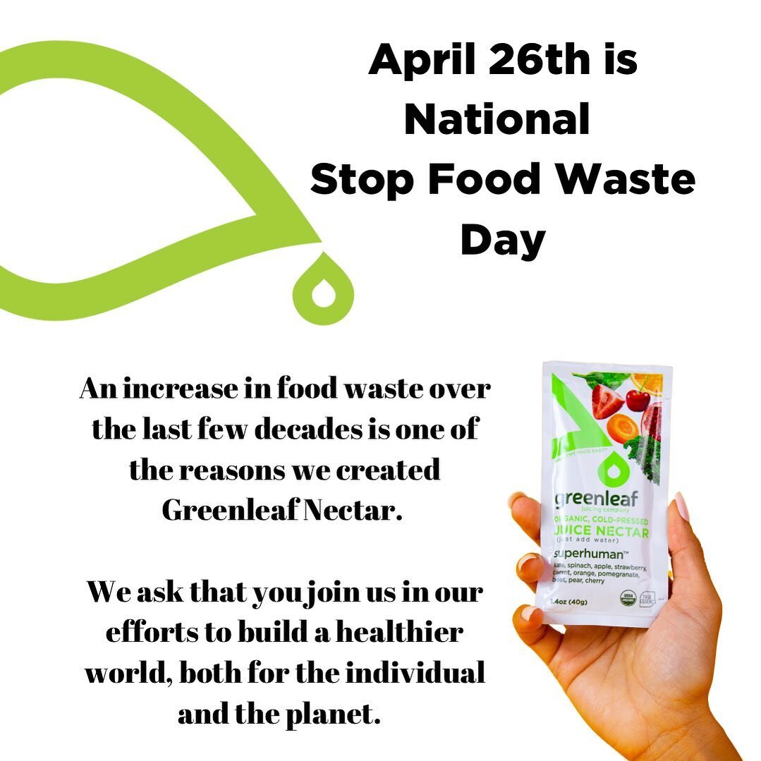 National Stop Food Waste Day raises awareness of the rising concern of global food waste.

According to the USDA, Americans waste between 30-40 percent of the food supply. 🤯 
Greenleaf has been committed to the prevention of food waste. With that pa