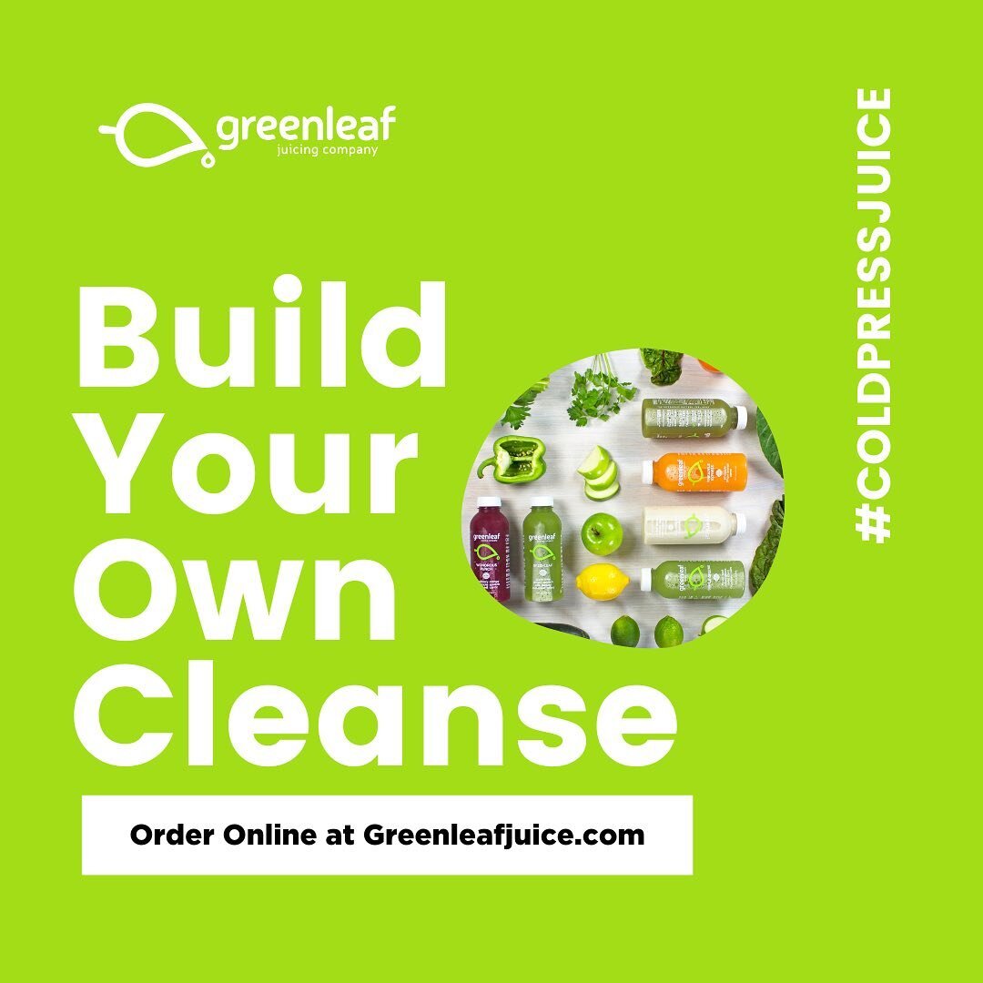 Did you know you can #byo cleanse on Greenleadjuice.com? Swipe to Learn How 👉🏽
#juiceclease #buildyourown #orderonline #preorder #pickupinstore #healthymadeeasy