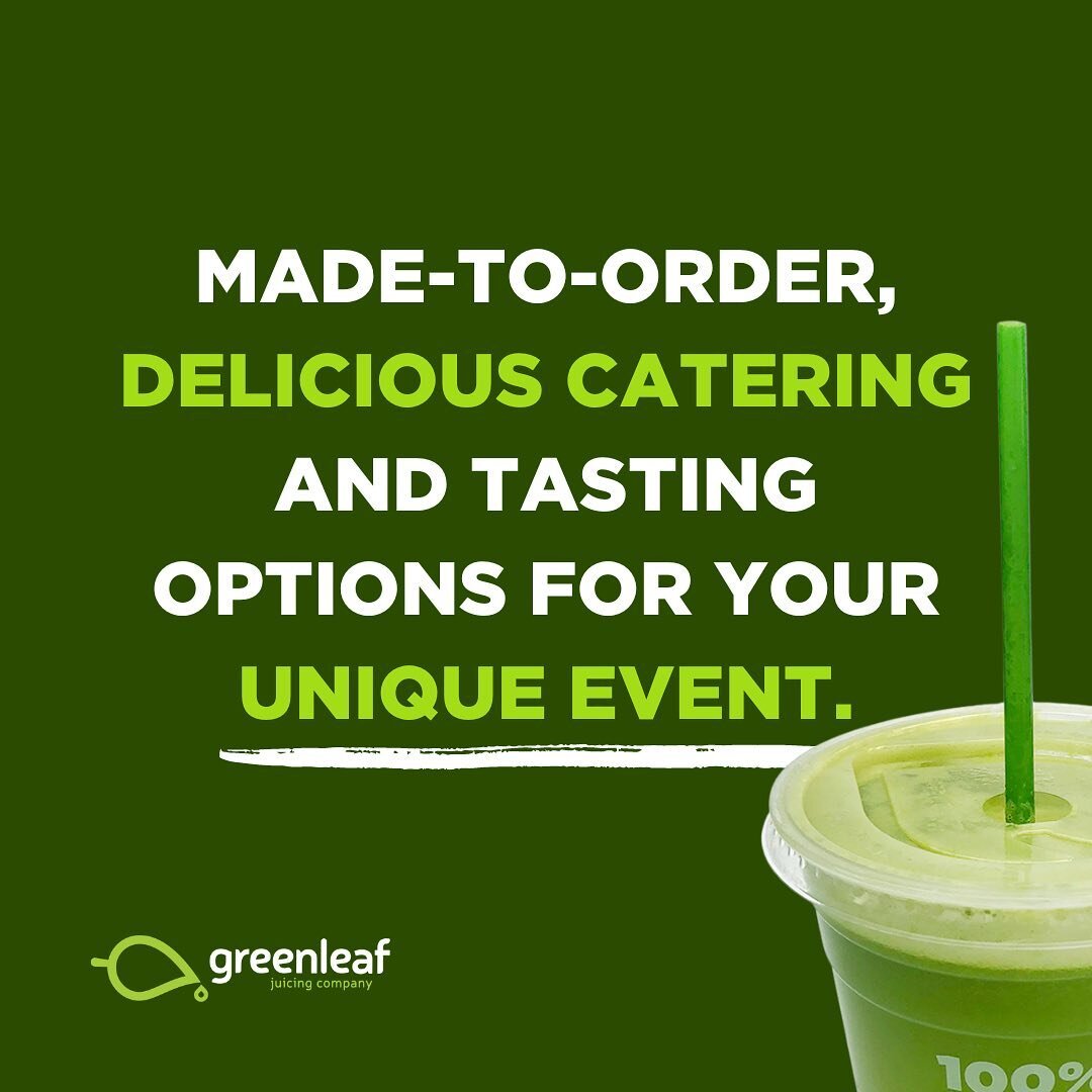 We provide a Made to Order Catering Experience for Events of All Sizes &amp; Types. 
#linkinbio #catering #cateringservice #events #cateringevents #delicious  #plantbased #eatgreen #greenleafjuice #smoothies #coldpressedjuice #smoothiebowls #healthym