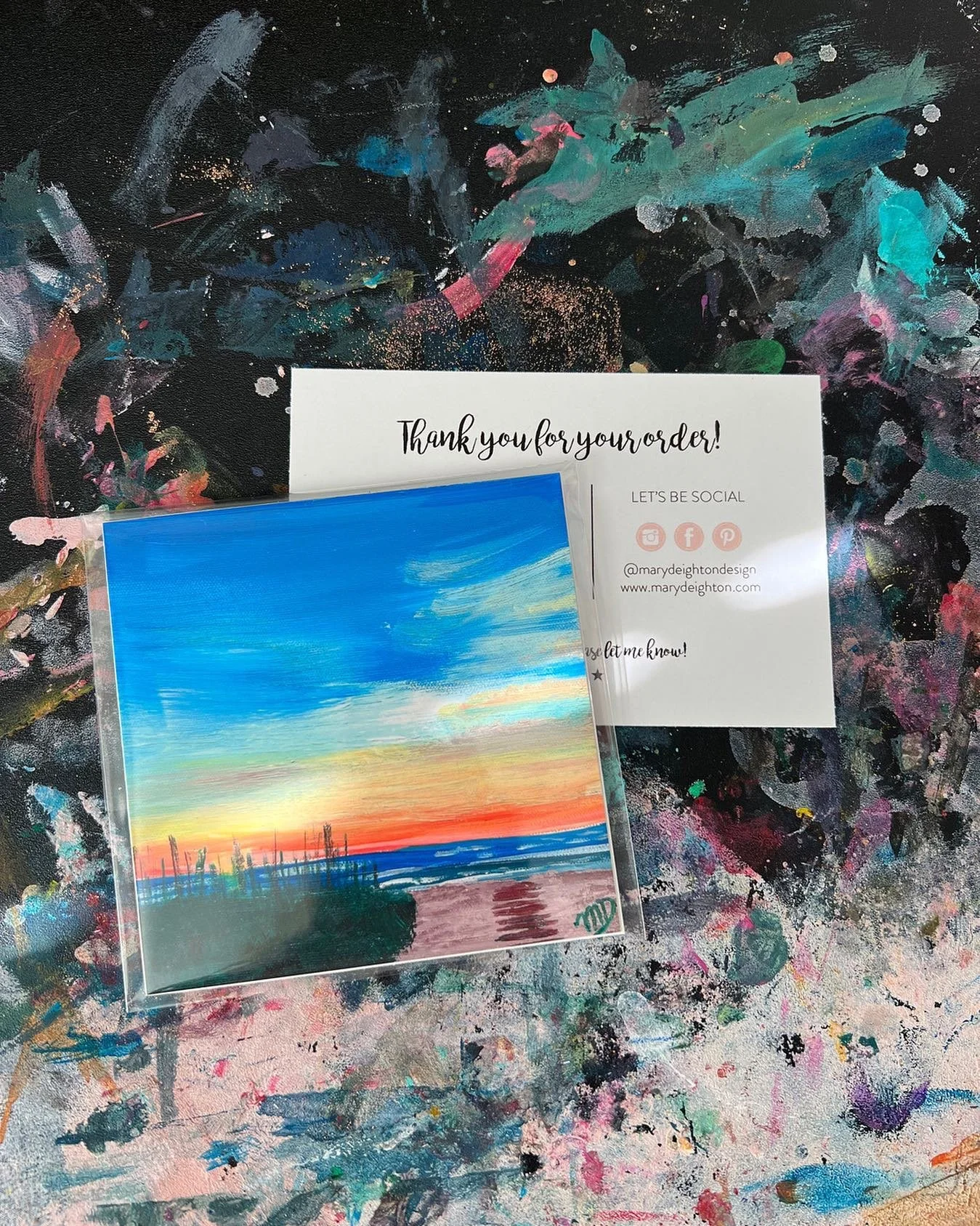 A little 5x5 art print with a thank you note 💕
.
.
.
#artprint #beachart #sunsetpainting #etsyartist #springhilltnartist #floridaart #ameliaislandart #floridapainting #art #artist #tennesseeartist #thankyou