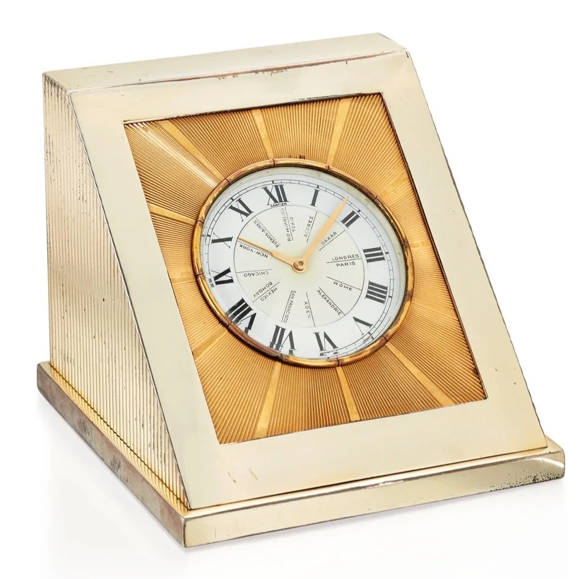 Cartier 8-Day World Time Desk Clock