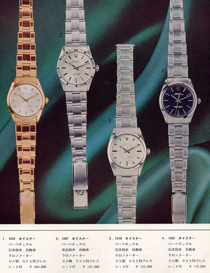 Rolex catalog advertisement featuring reference 1018