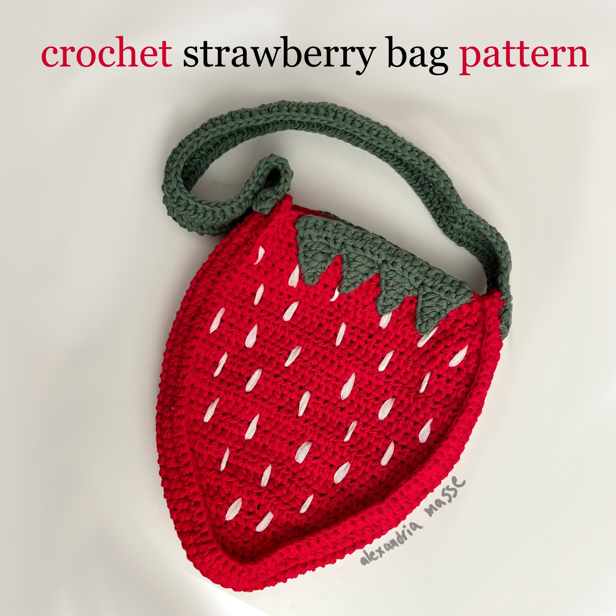 Strawberry Bag CROCHET PATTERN PDF