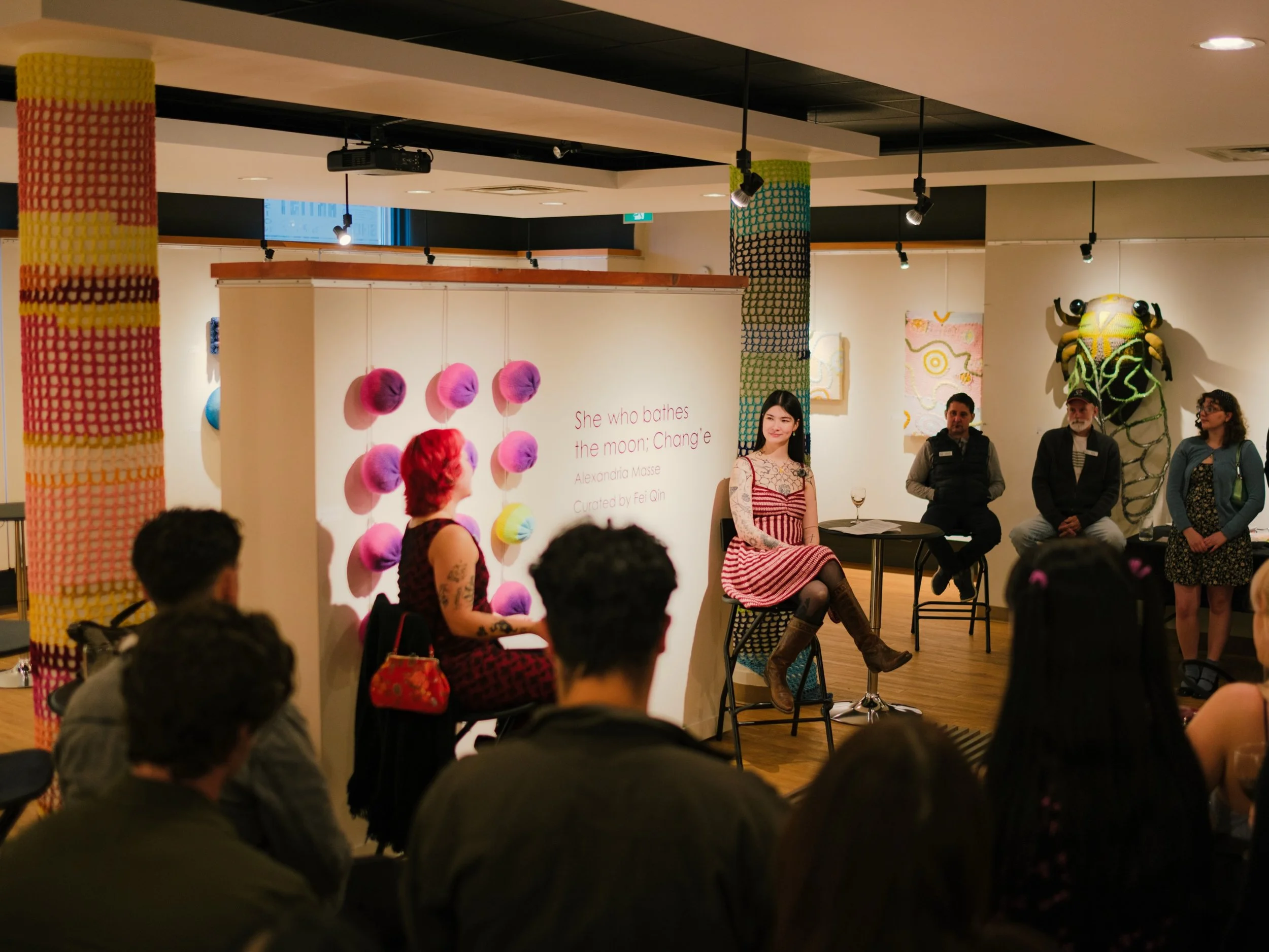 Thank you @justin.han for taking these incredible photos at the reception/artist talk on May 1st 🌕 Thank you to everyone who came and the @leamingtonartscentre staff for doing such an amazing job ♡