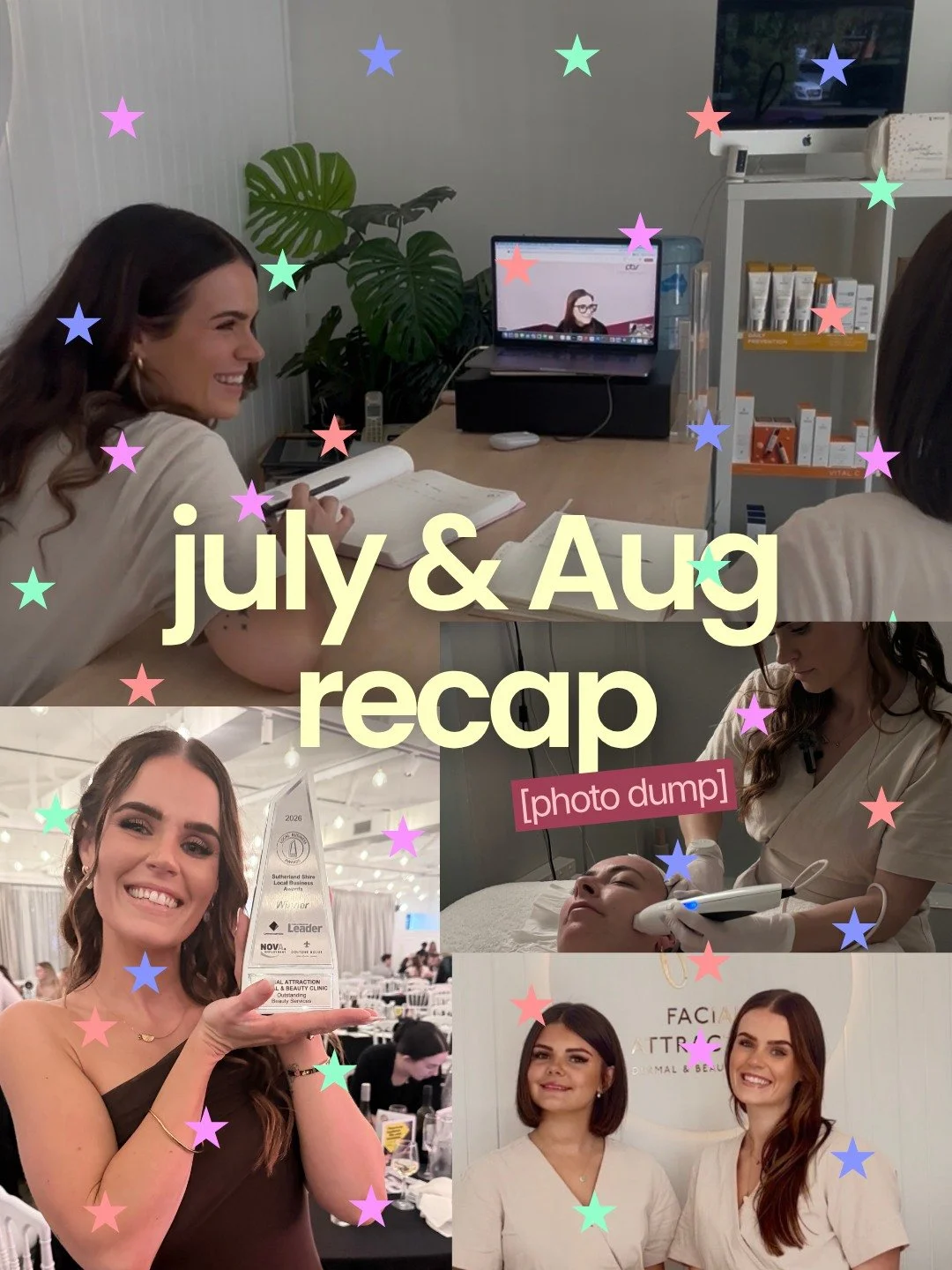 I&rsquo;ve been a little quiet on socials lately, but definitely not behind the scenes! July and August have been two very busy months for me at Facial Attraction, so here&rsquo;s a little photo dump of what I&rsquo;ve been up to ✨

We took home the 
