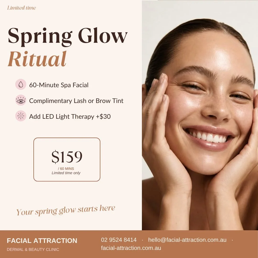 ✨ Spring is calling - and your skin deserves to answer. ✨

Introducing our Spring Glow Ritual, just in time for the season 🌸

💧 60-Minute Spa Facial
👁️ Complimentary Lash or Brow Tint
☀️ Add LED Light Therapy for +$30

All for $159 - but only for 