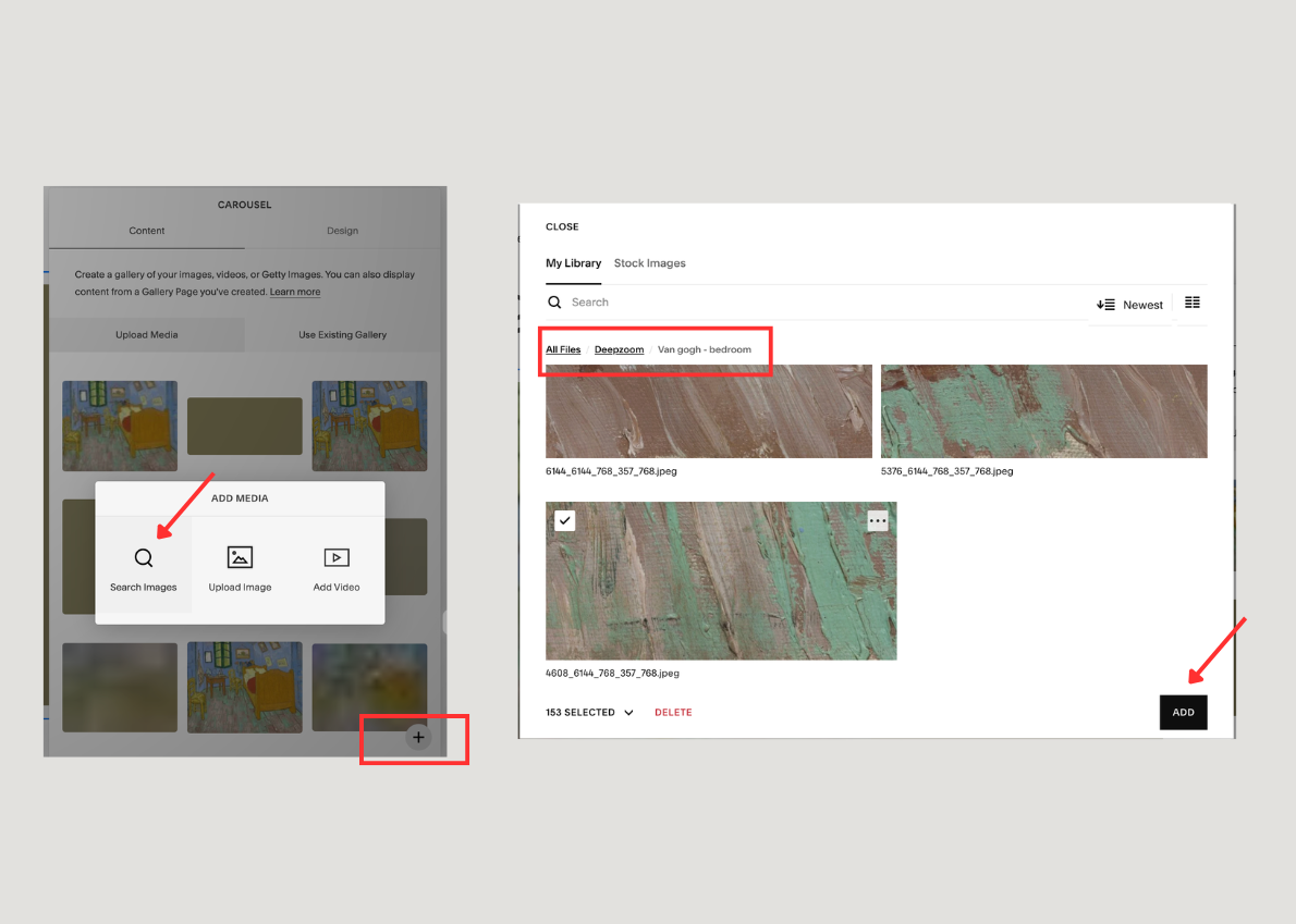 Create source of tiles