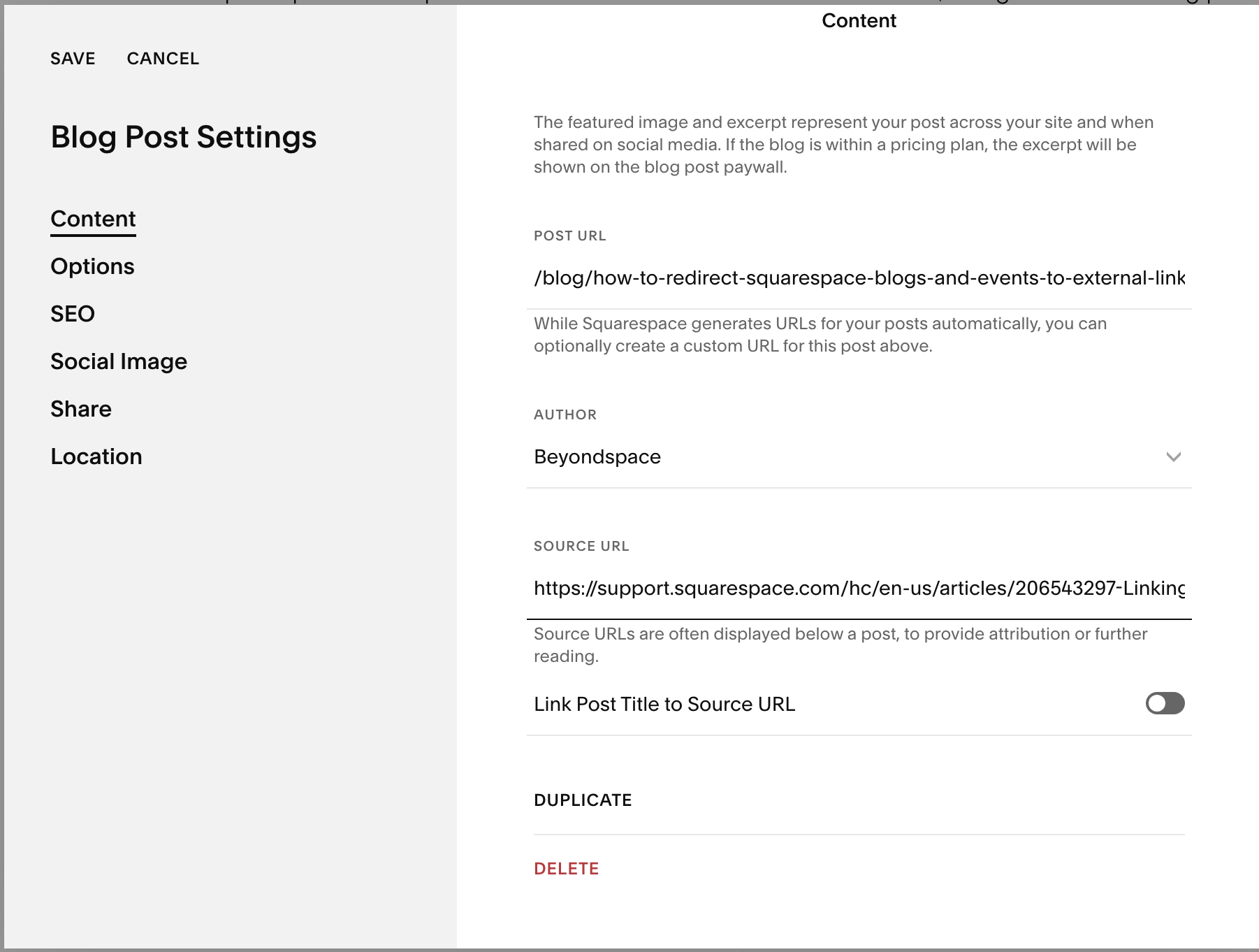 Squarespace External Api How to redirect Squarespace Blogs and Events to external links ...