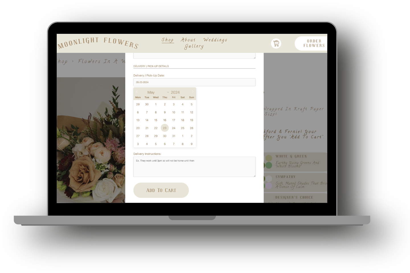 Squarespace datepicker
