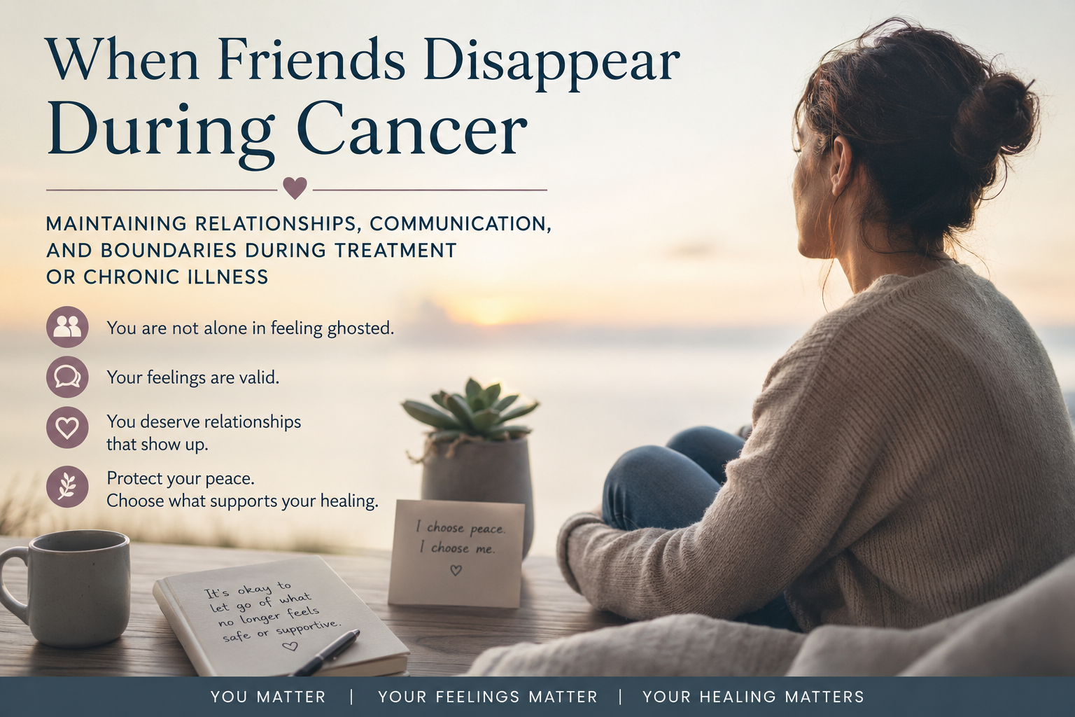 When Friends Disappear During Cancer: Maintaining Relationships, Communication, and Boundaries During Treatment or Chronic Illness