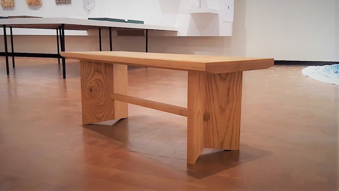White ash bench