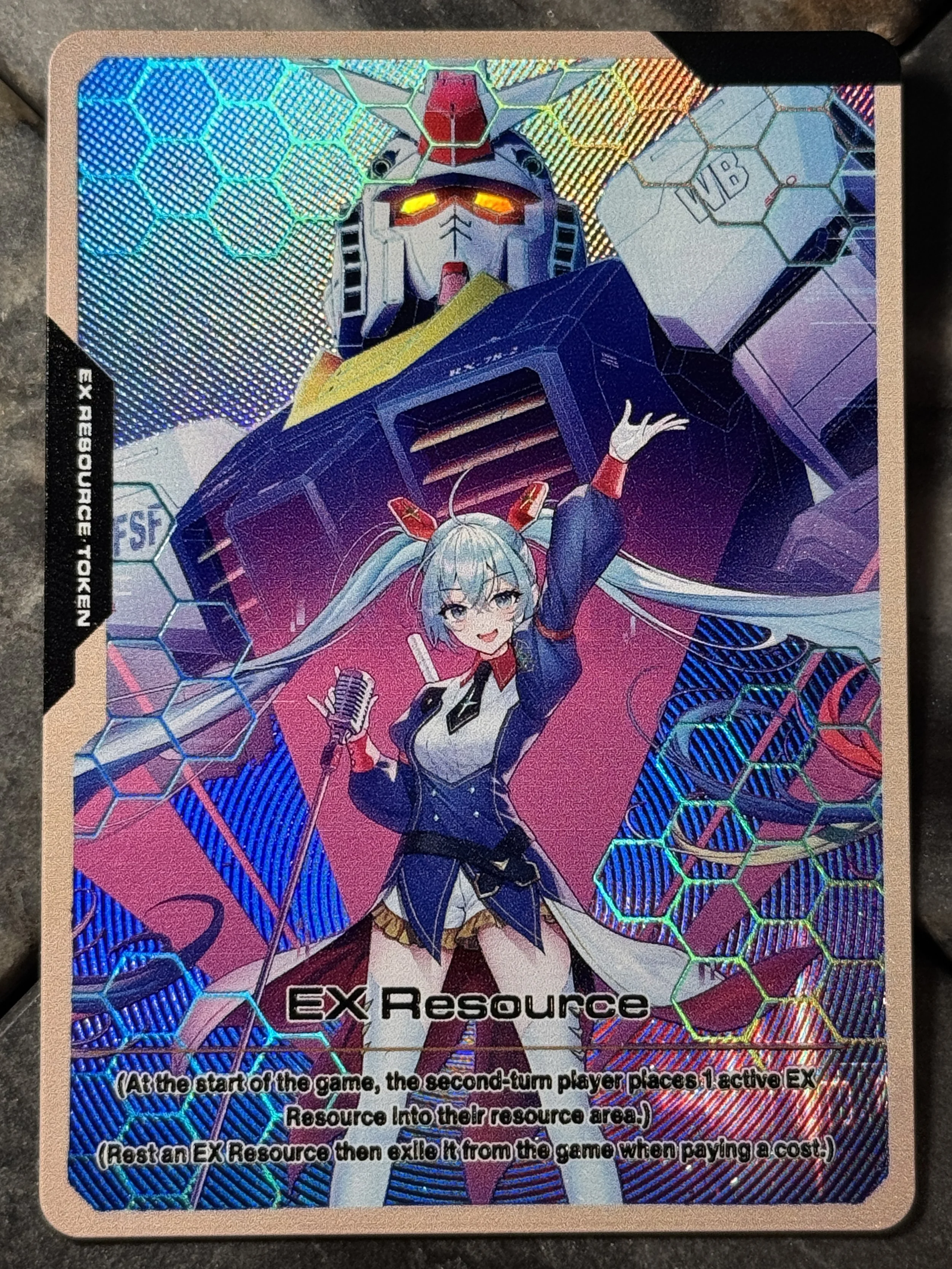 Gundam Card Game  - Hatsune Miku Full-Art Textured Holographic EX-Resource Card (EXR009)