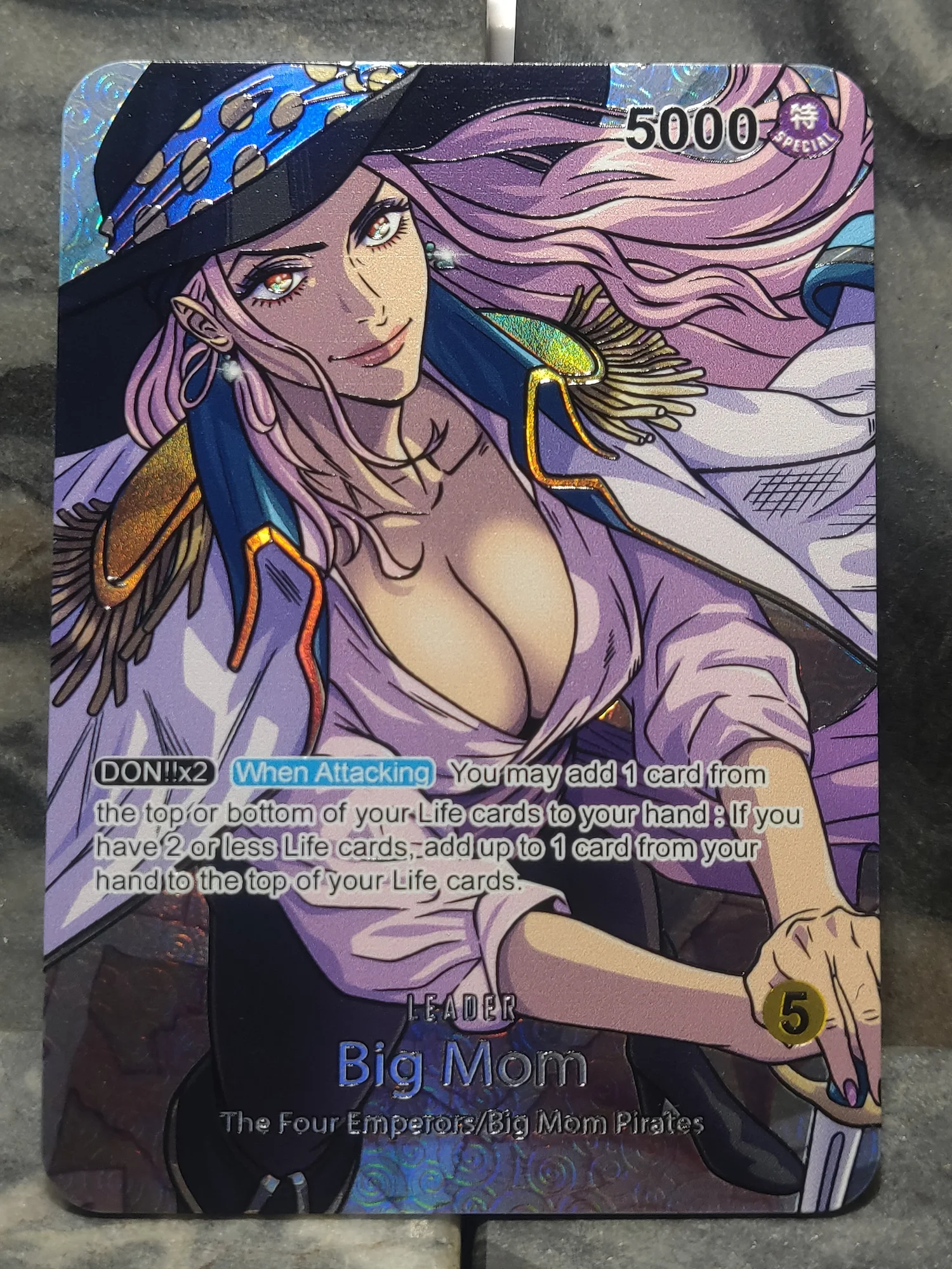 One Piece Big Mom Leader Card Full Art Borderless DavidsonTCG One Piece Big Mom Leader Card Full Art Borderless DavidsonTCG