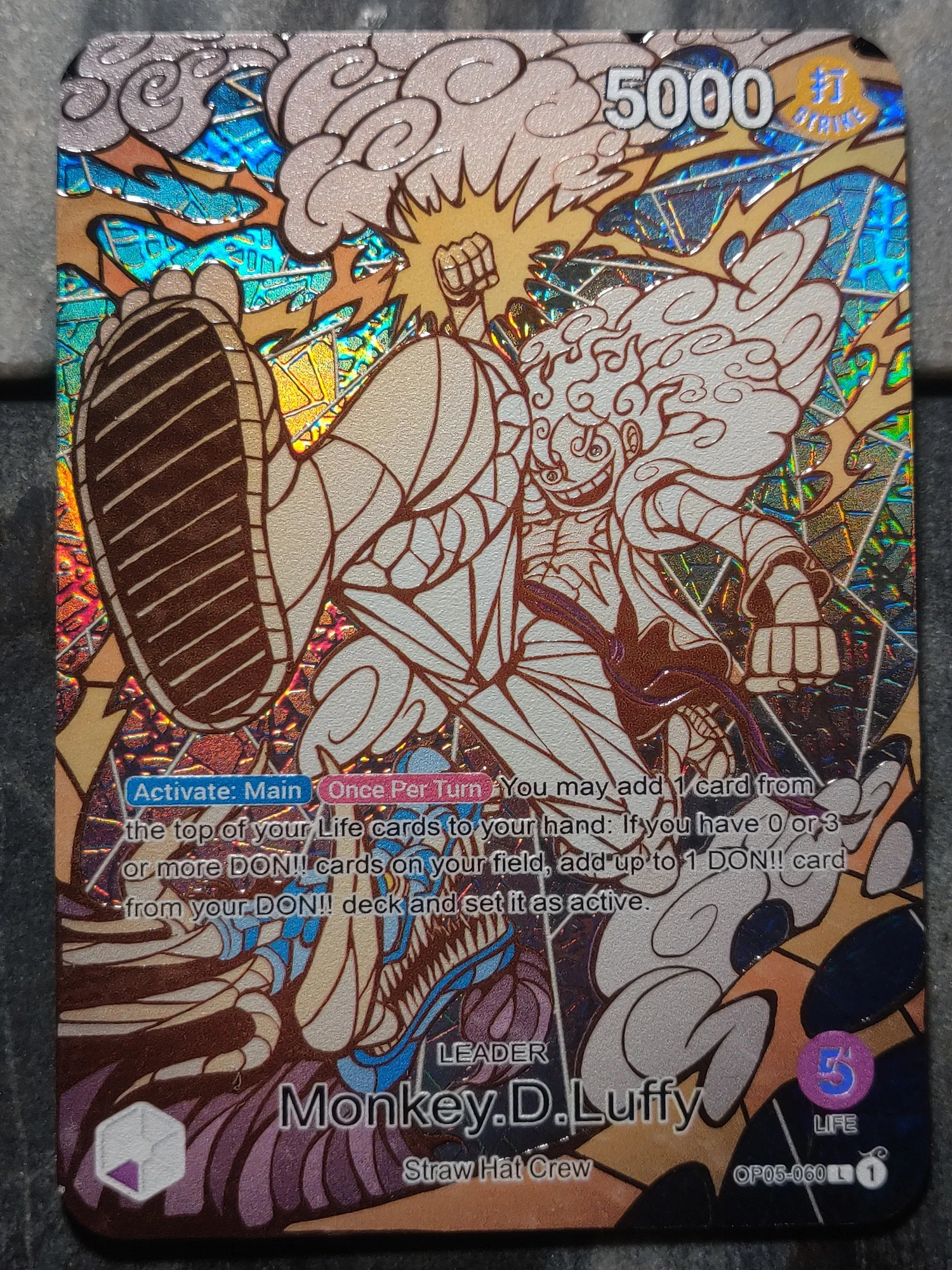 one piece trading card game gear 5 ONE PIECE CARD GAME - ONE PIECE DAY PROMO EXCLUSIVE - LUFFY GEAR 5