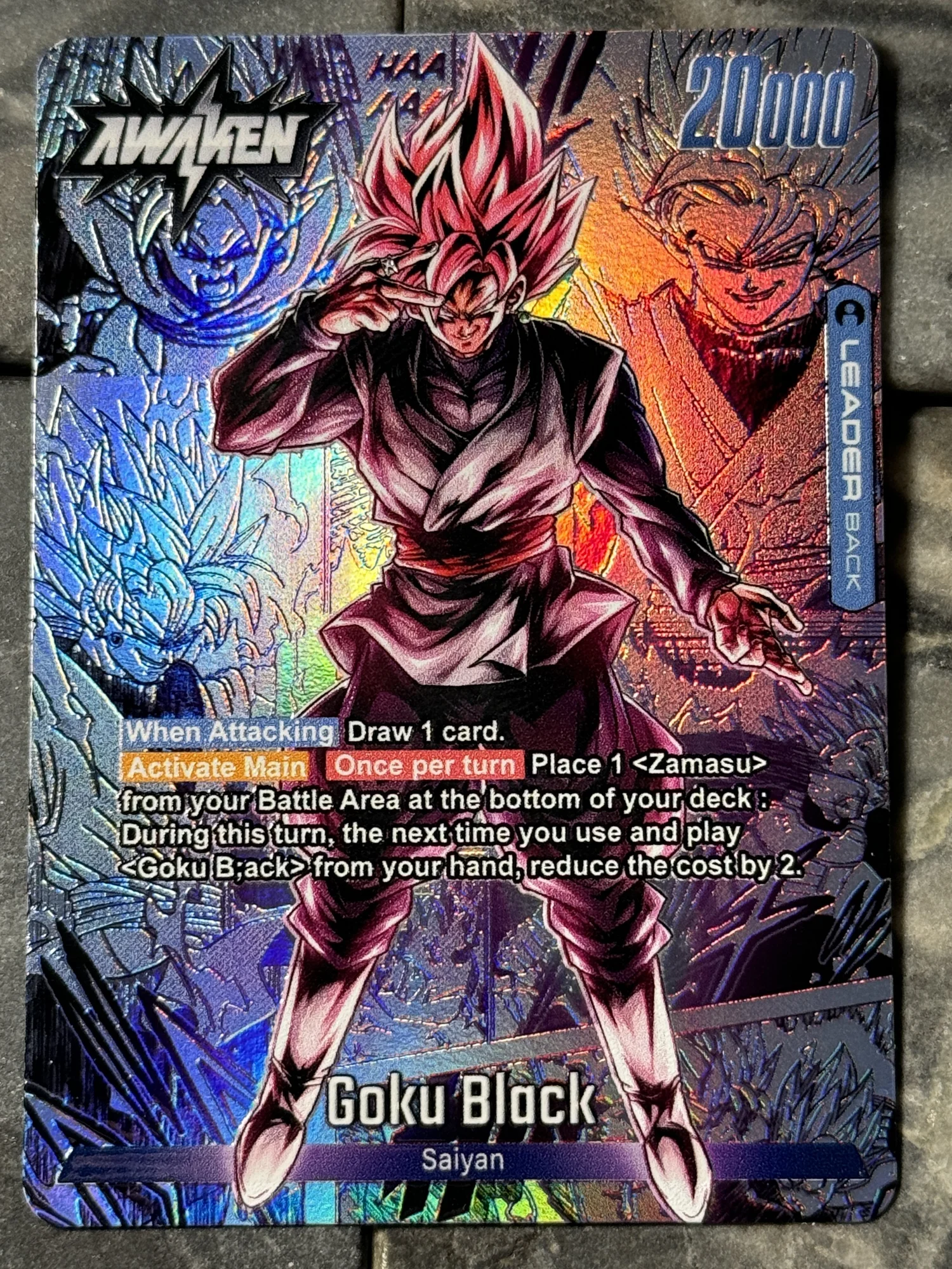 Dragon Ball Fusion world Goku Black Manga Style Leader card  DavidsonTCG
