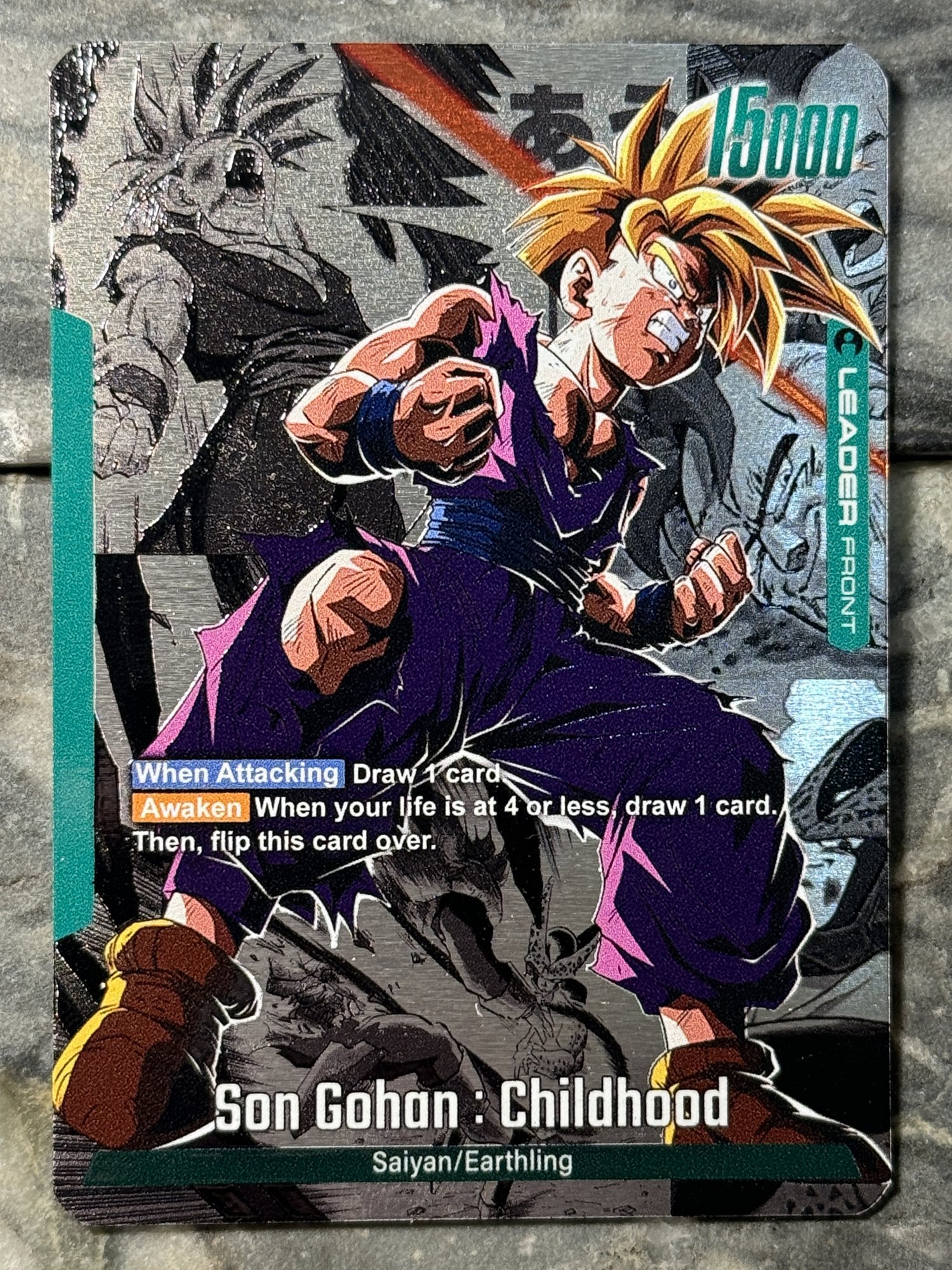 Dragon Ball Fusion world Son Gohan : Childhood Manga Style Leader card   DavidsonTCG