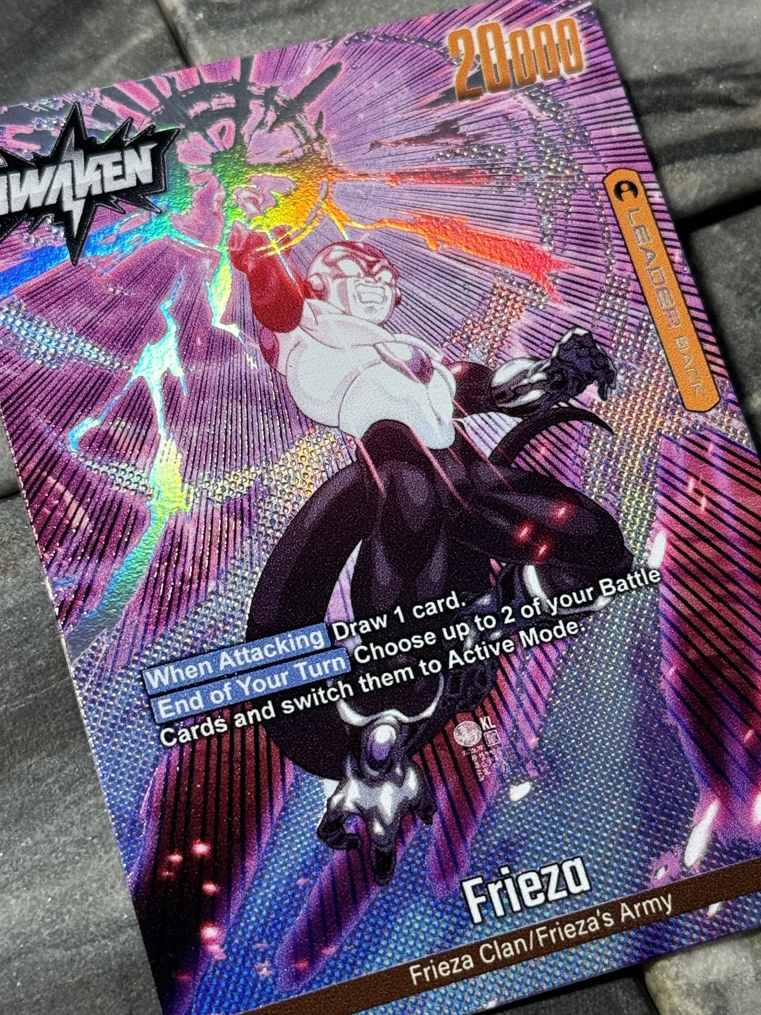 Dragon Ball Fusion world Set 1 Frieza Manga Style Leader card
