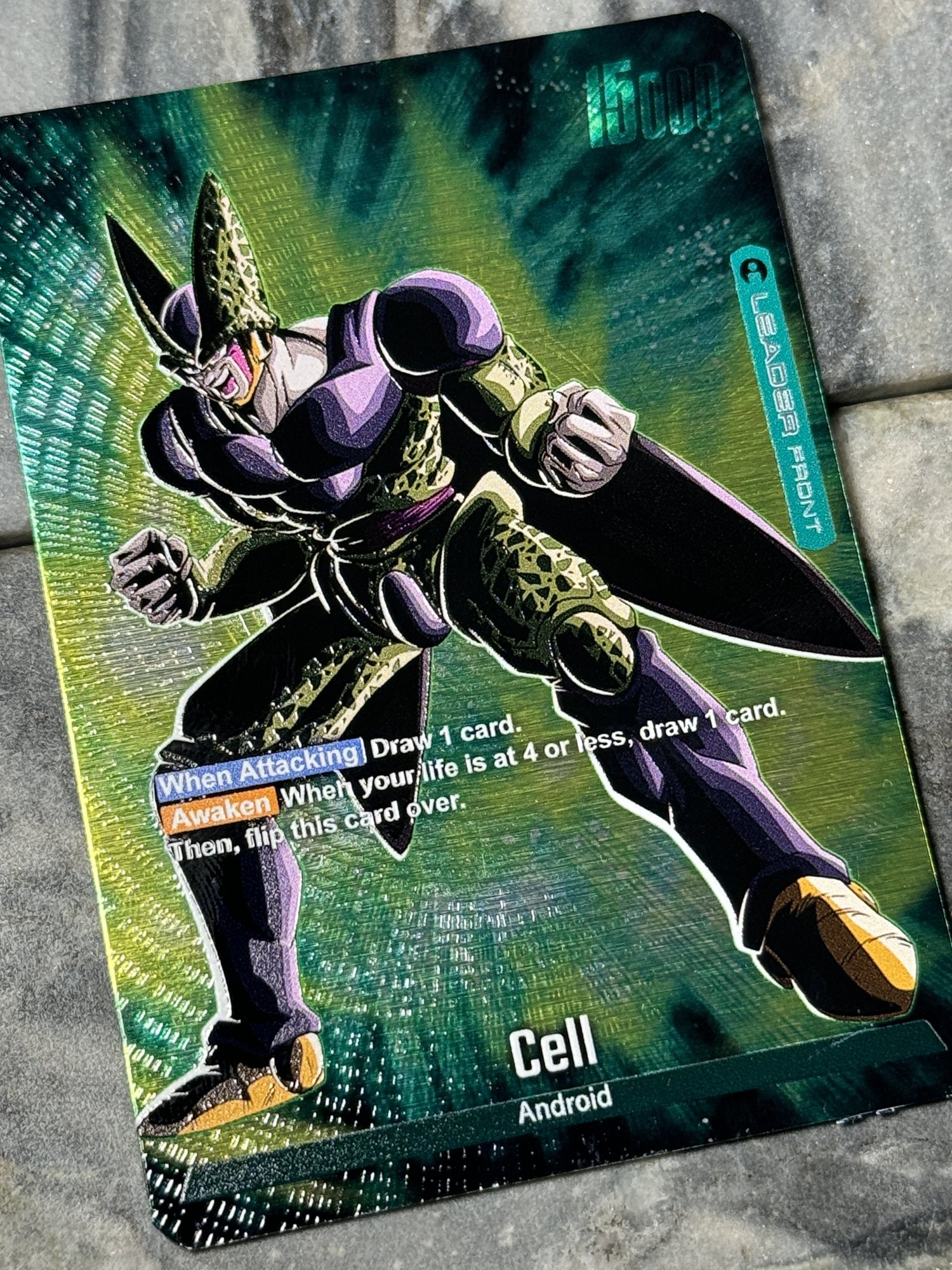 Dragon Ball Fusion world Set 2 Green Cell Leader card — DavidsonTCG