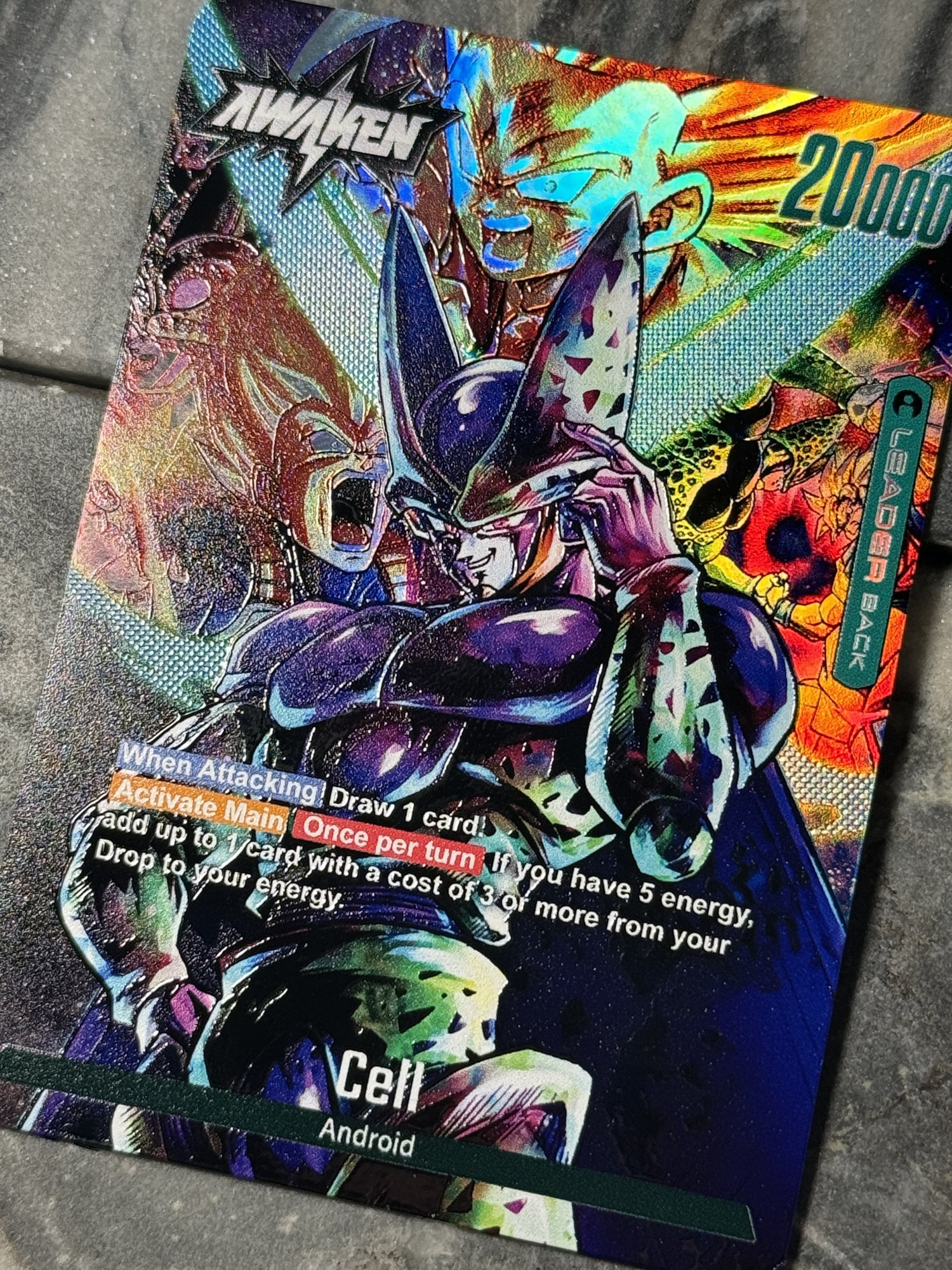 Dragon Ball Fusion world Set 2 Green Cell Leader card — DavidsonTCG
