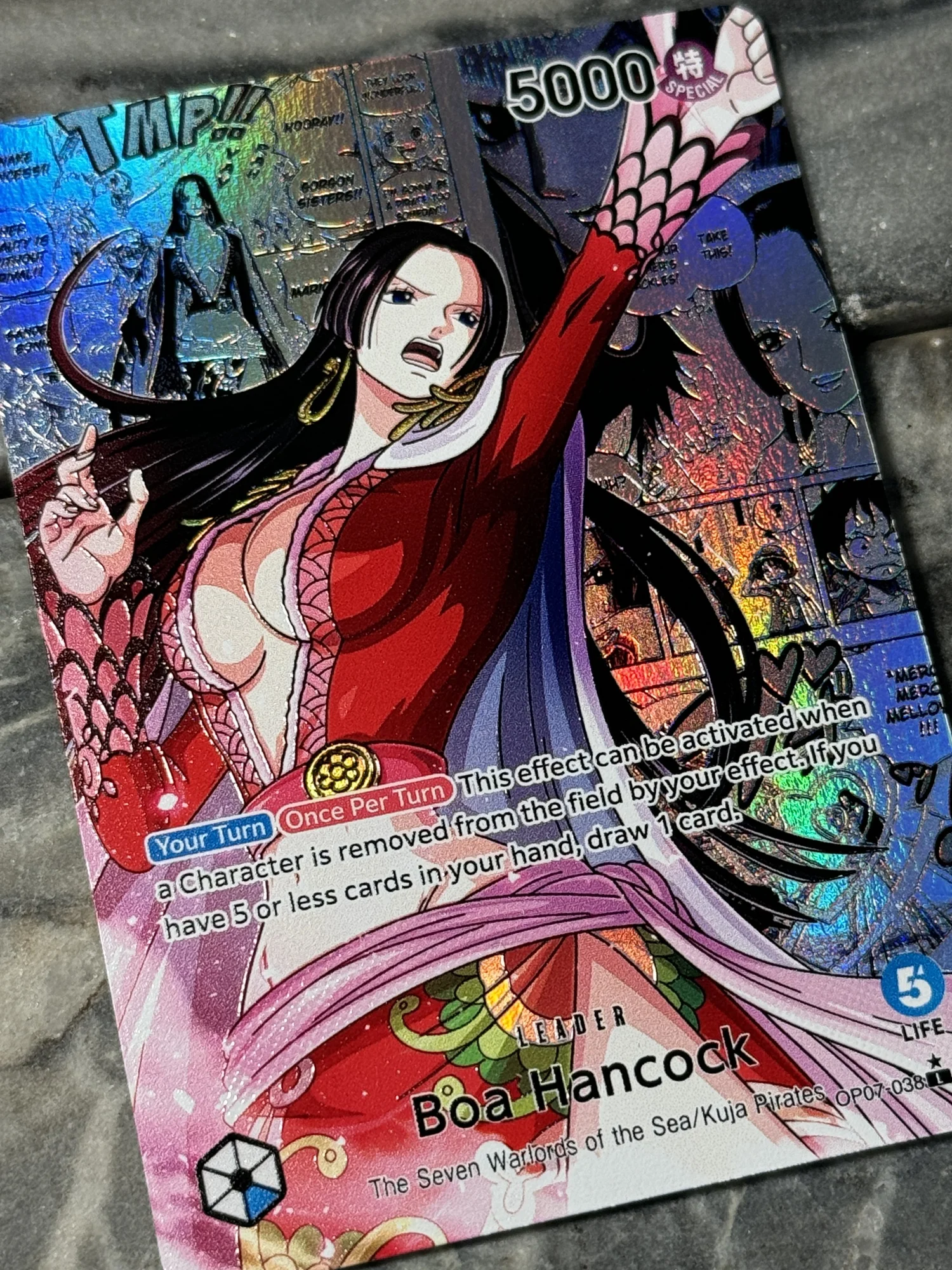 ONE PIECE ART COLLECTION ボア・ハンコック One Piece Blue Boa Hancock Leader Card Full art Borderless