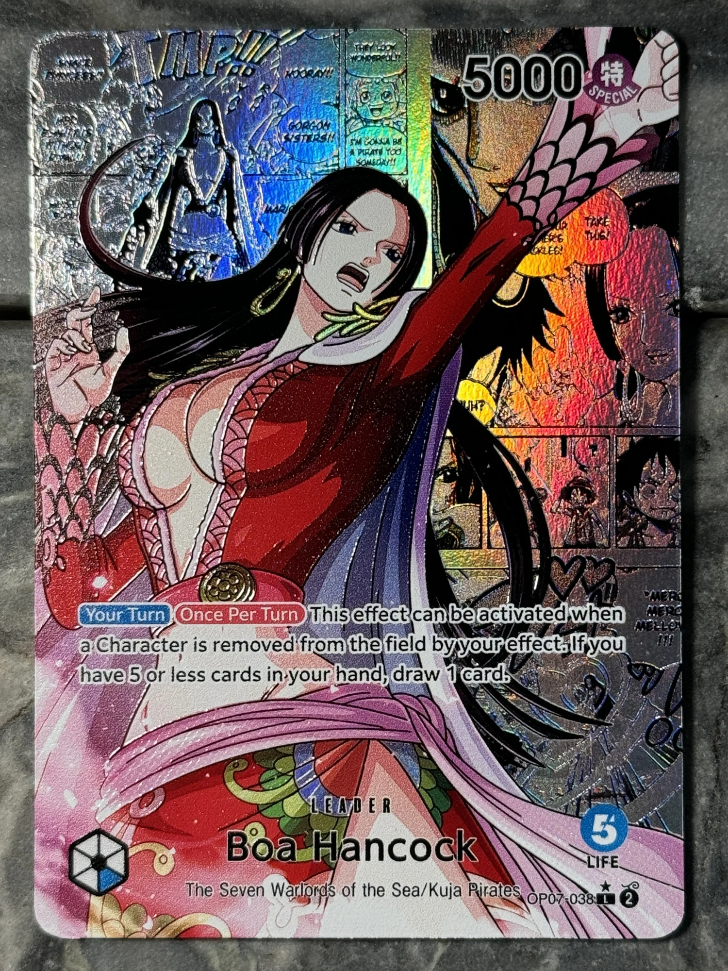 ワンピース カードゲーム Boa Hancock リーダーカード One Piece Blue Boa Hancock Leader Card Full art Borderless