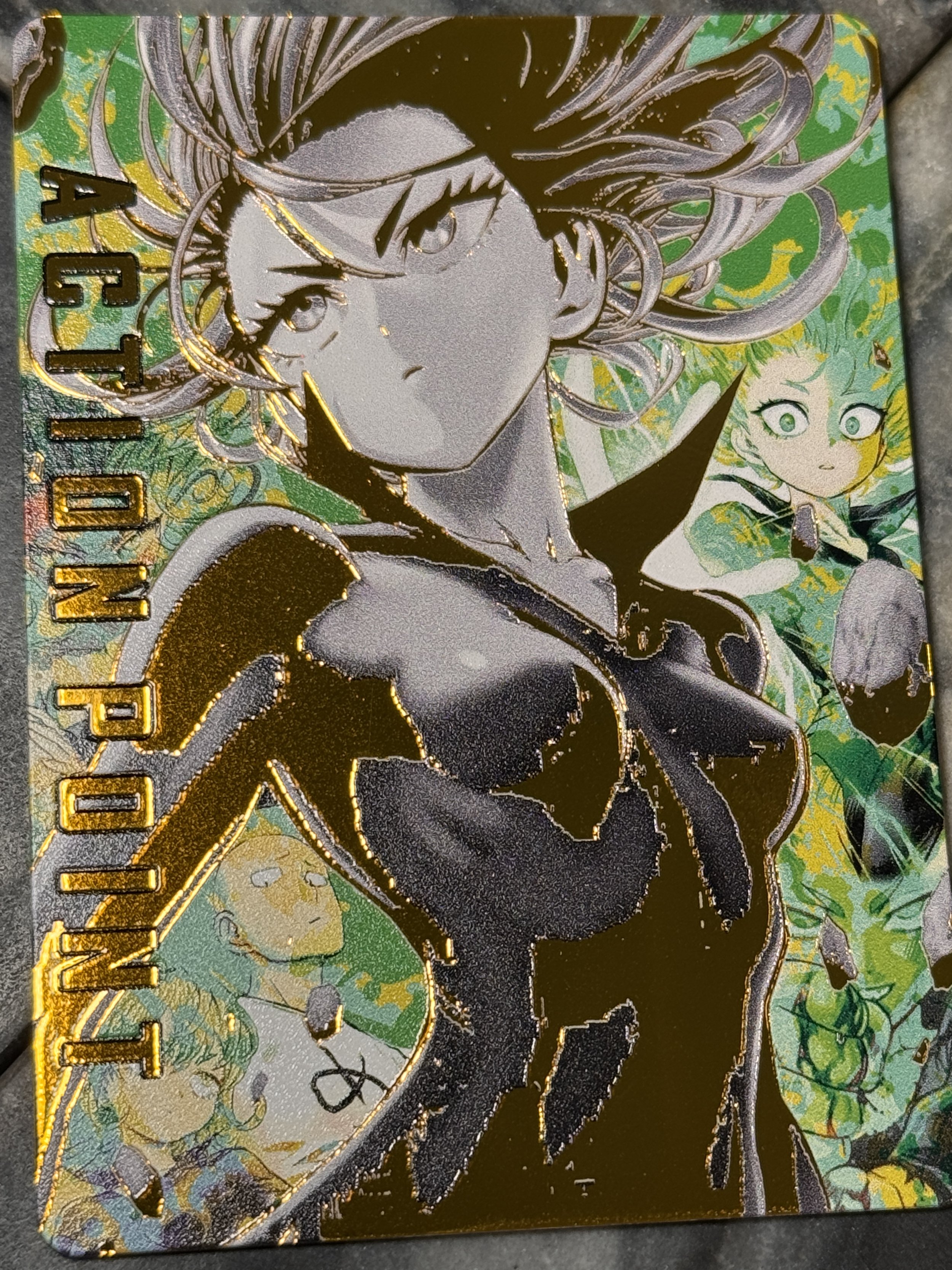 *LIMITED* Gold Foil One Punch Man Tatsumaki AP card - Metal Gold Series Vol. 4