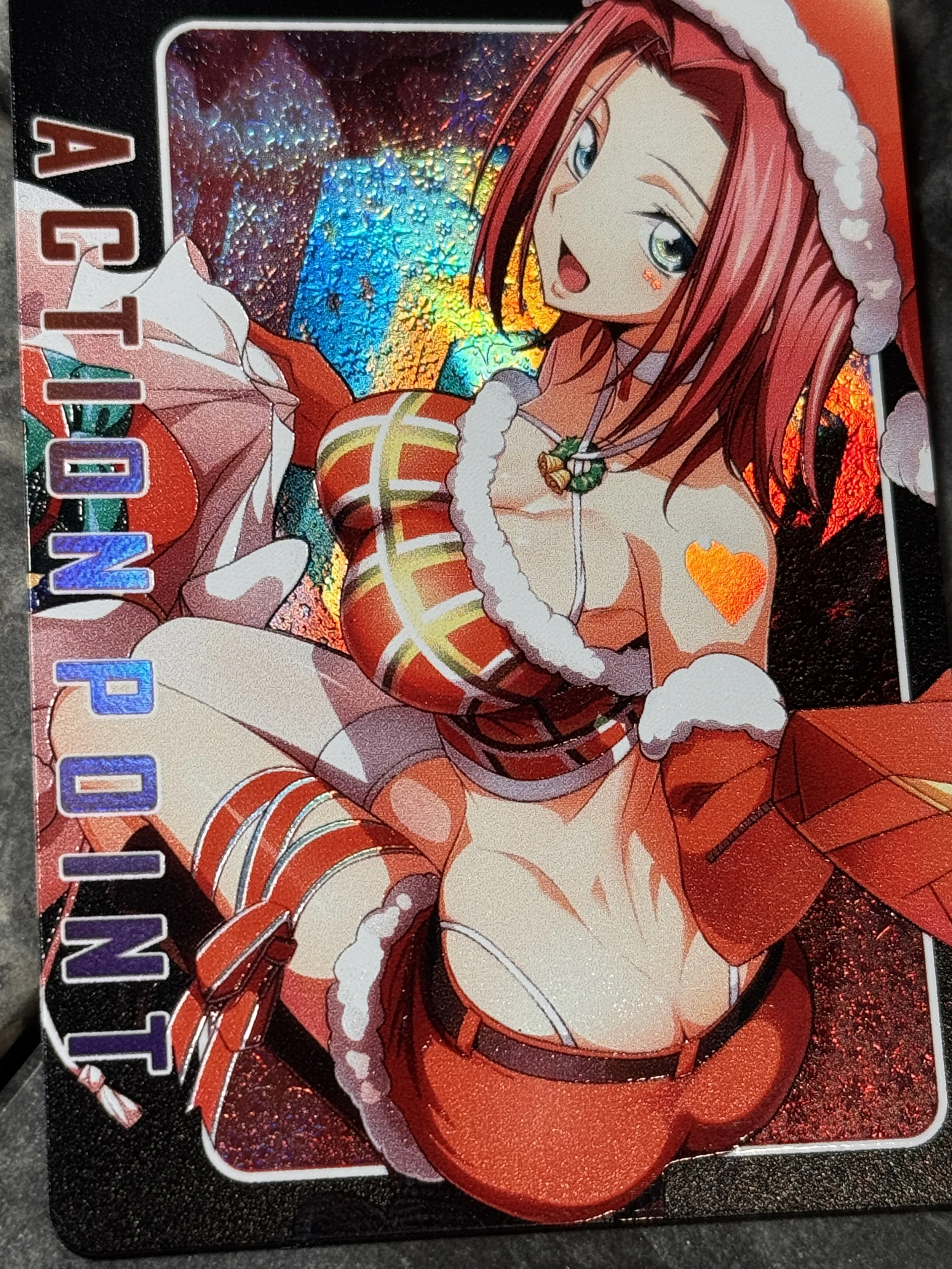 Code Geass Kallen Christmas Full- Art Textured Holographic Action Point Card