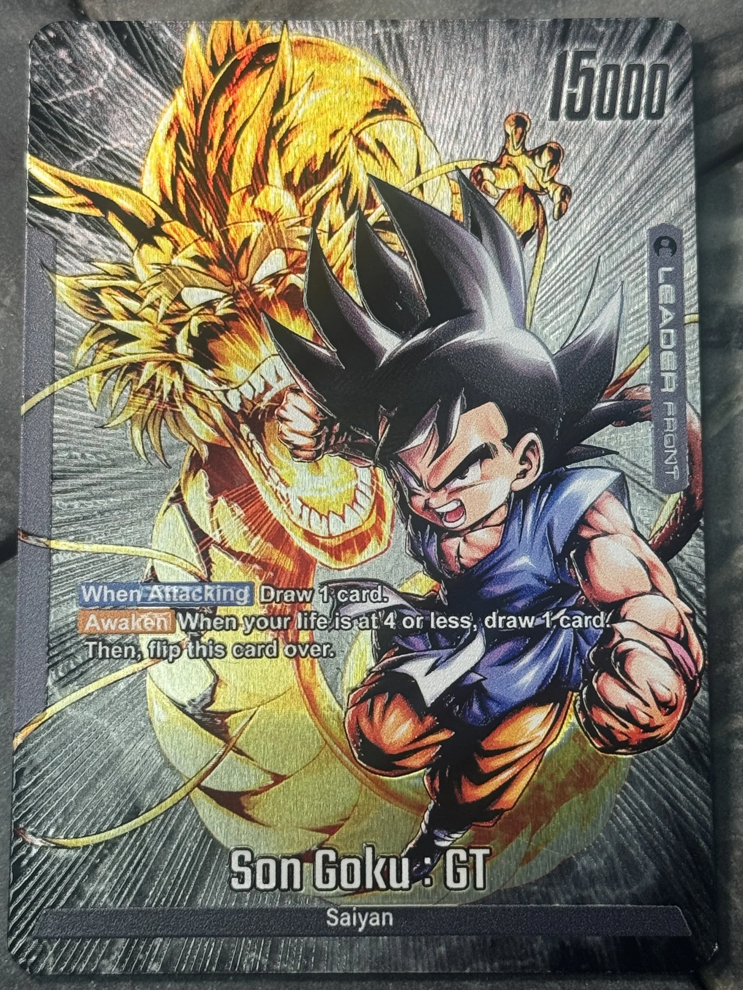 Dragon Ball Fusion world Set 3 Black GT Goku Leader card  DavidsonTCG