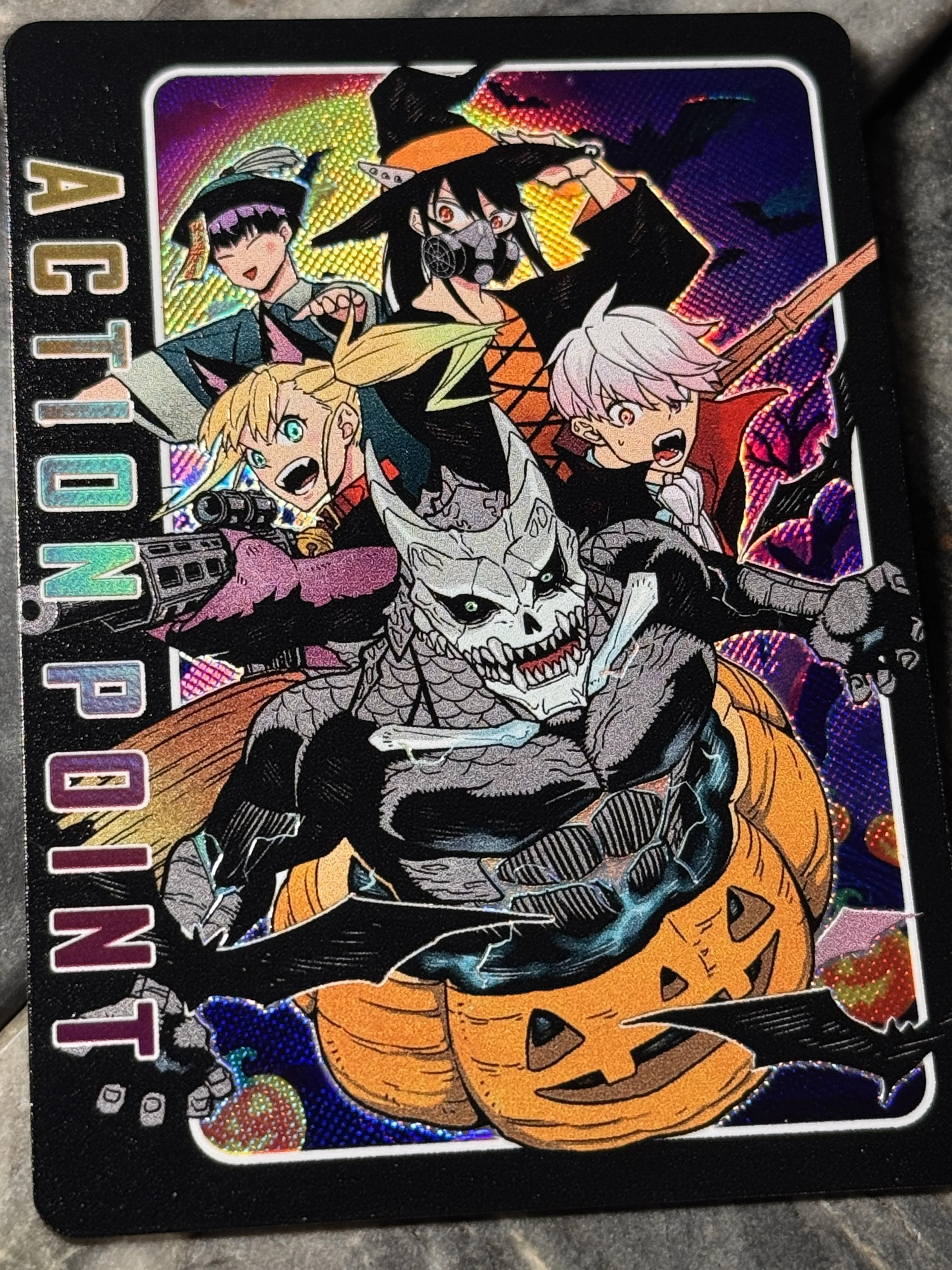 Kaiju No. 8 - Full- Art Textured Holographic Halloween Action Point Card