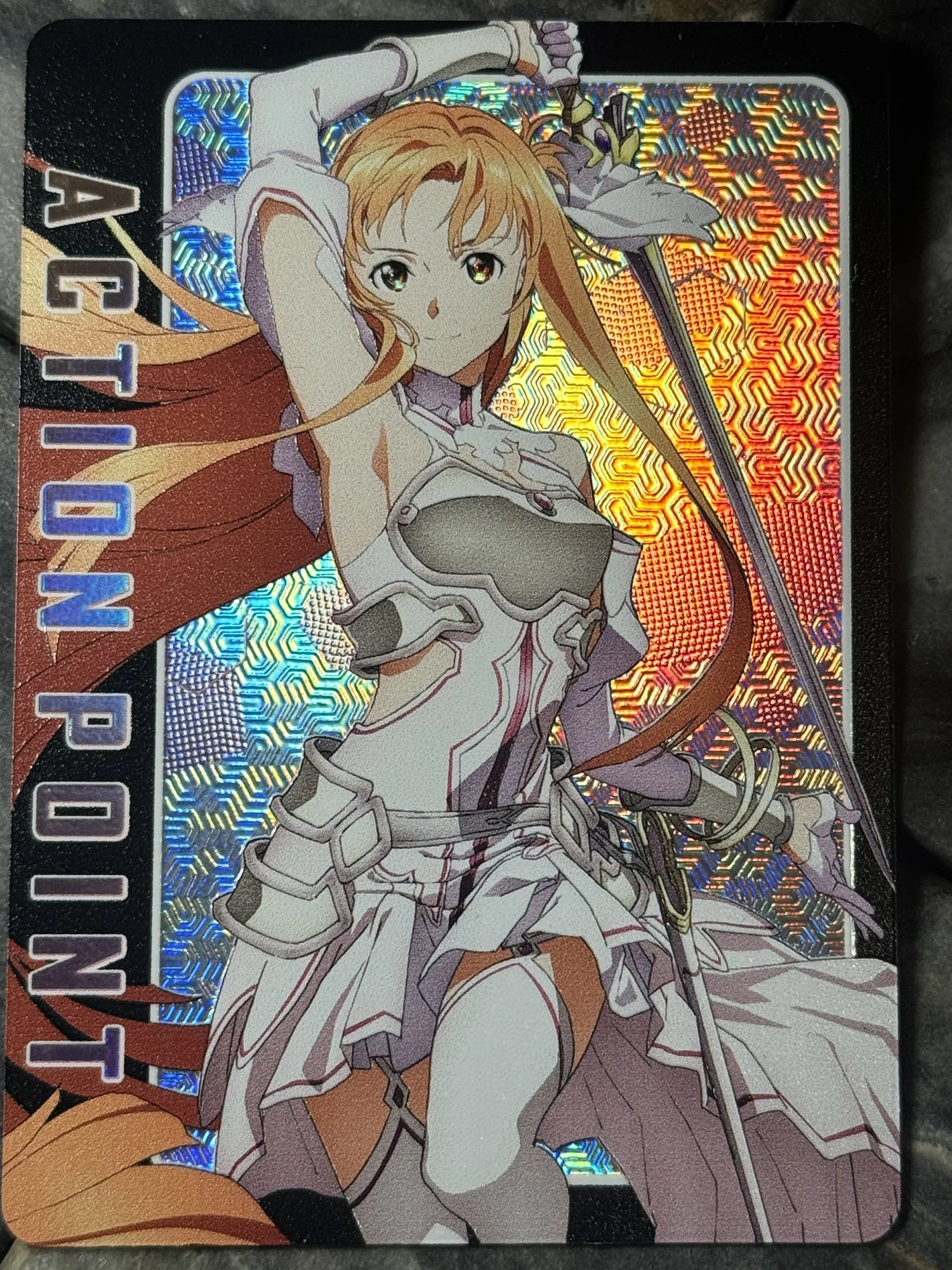Sword Art Online Asuna Textured Holographic Action Point Card
