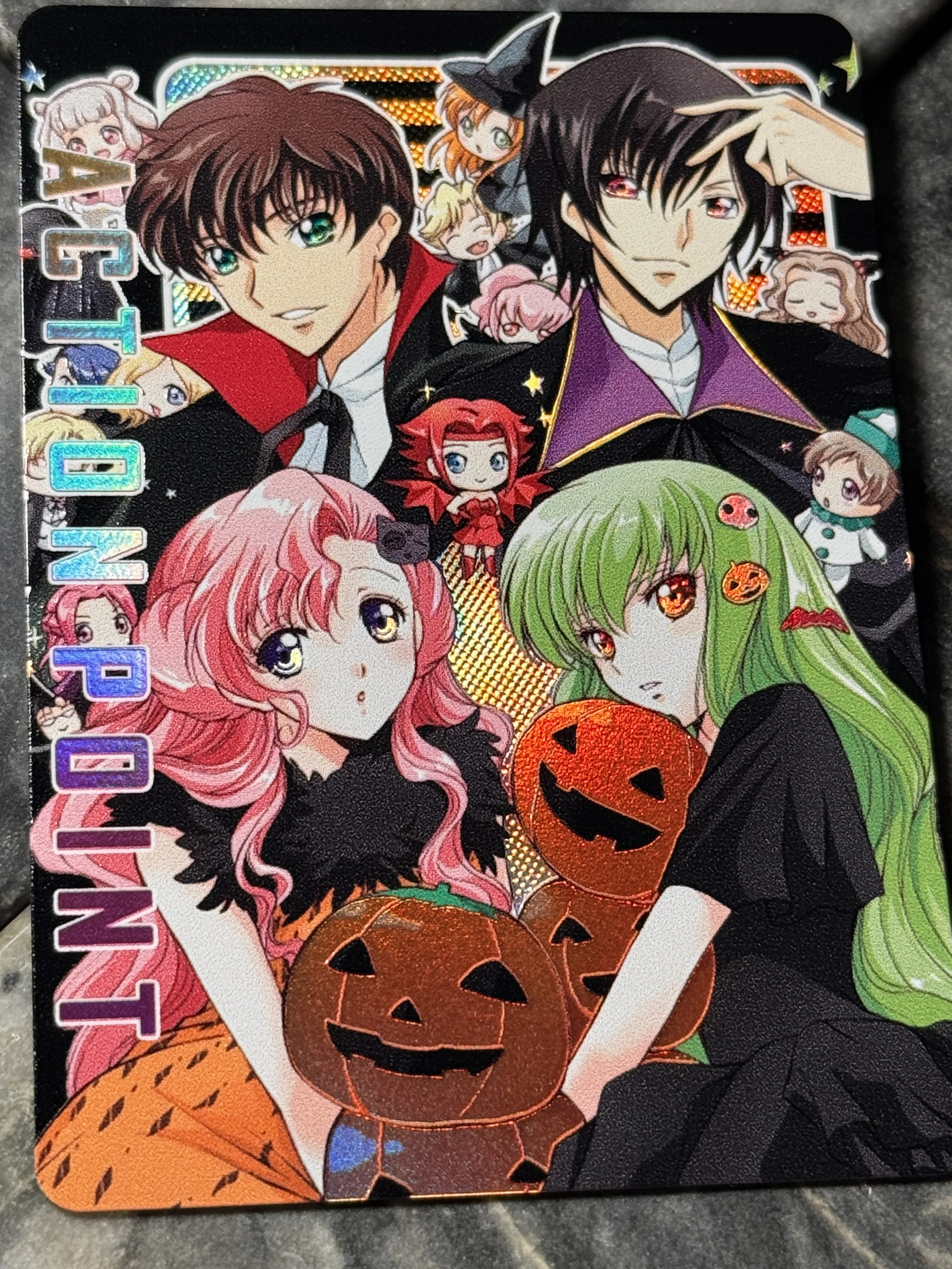 Code Geass - Full- Art Textured Holographic Halloween Action Point Card