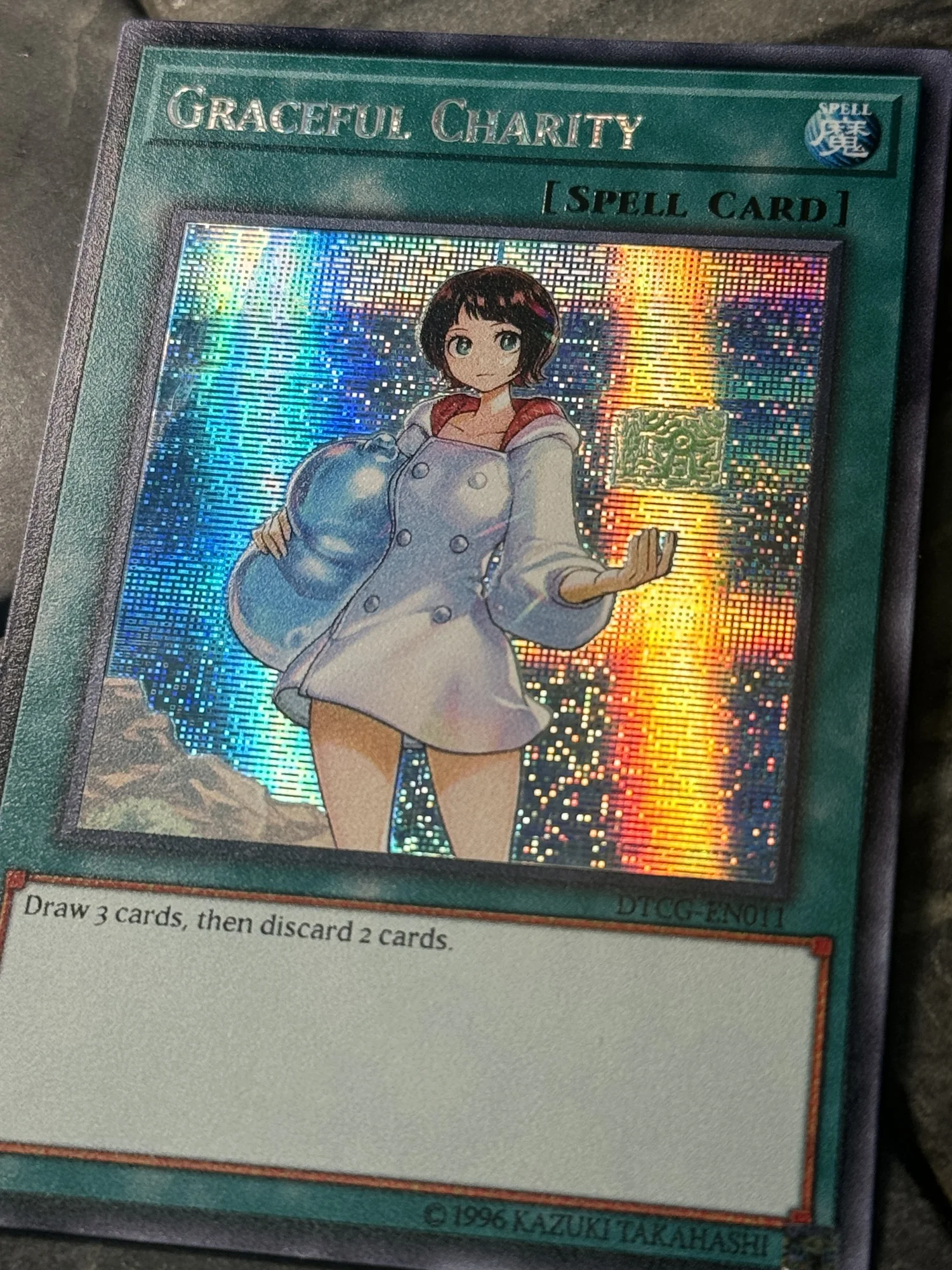 yugioh charity card Graceful SDP-040 1st Edition Super Rare Near Mint straight from the booster pack. Have fun and Duel for
