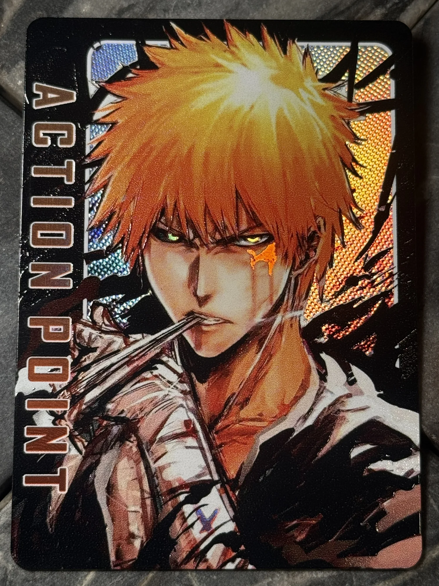 Bleach Ichigo Full- Art Textured Holographic Action Point Card