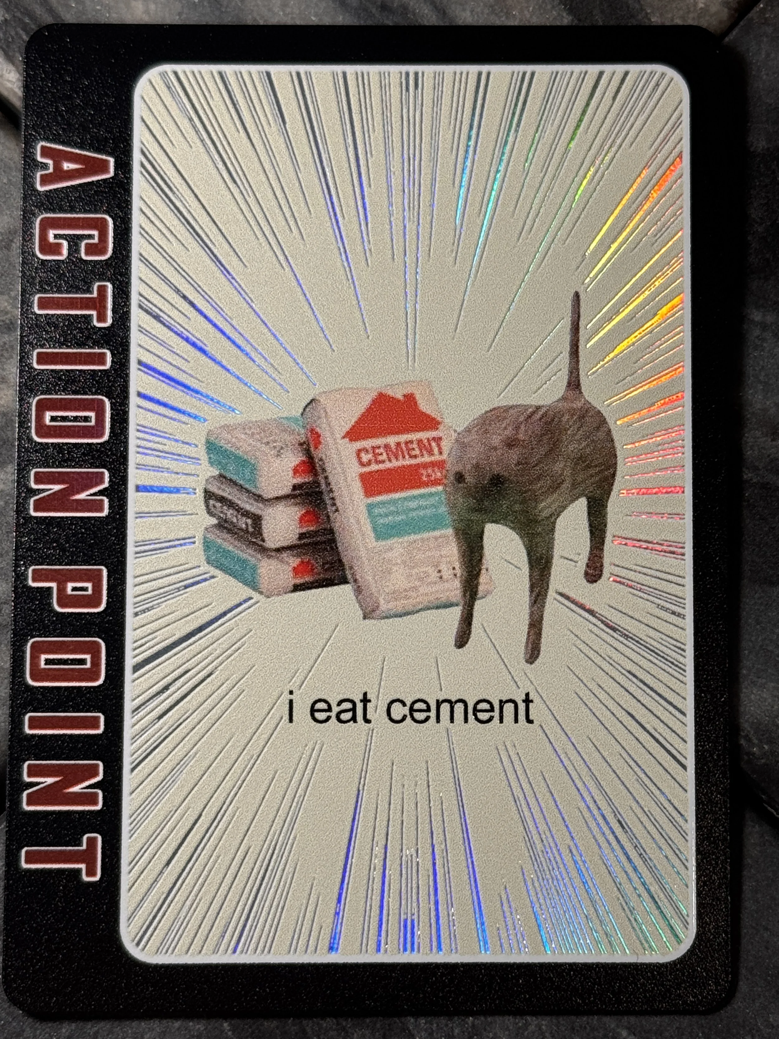 Limited Christmas I eat Cement Full- Art Textured Holographic Action Point Card