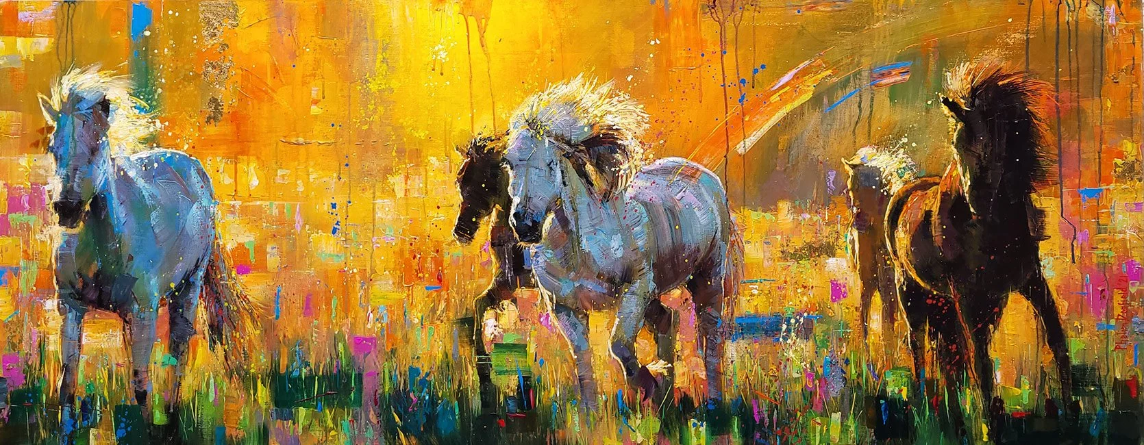 Mothú #7: 152cm x 61cm, Acrylic on canvas - €3,650