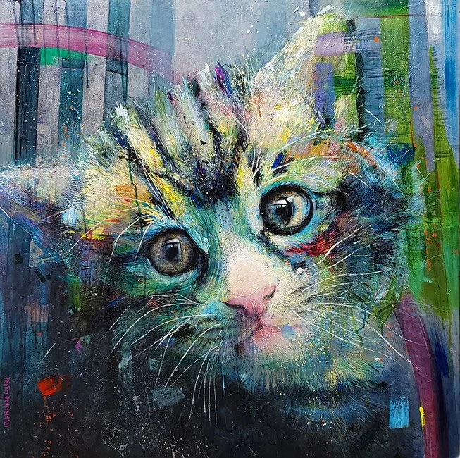 Mothú #10:  100cm x 100cm, Acrylic on canvas - €3,500