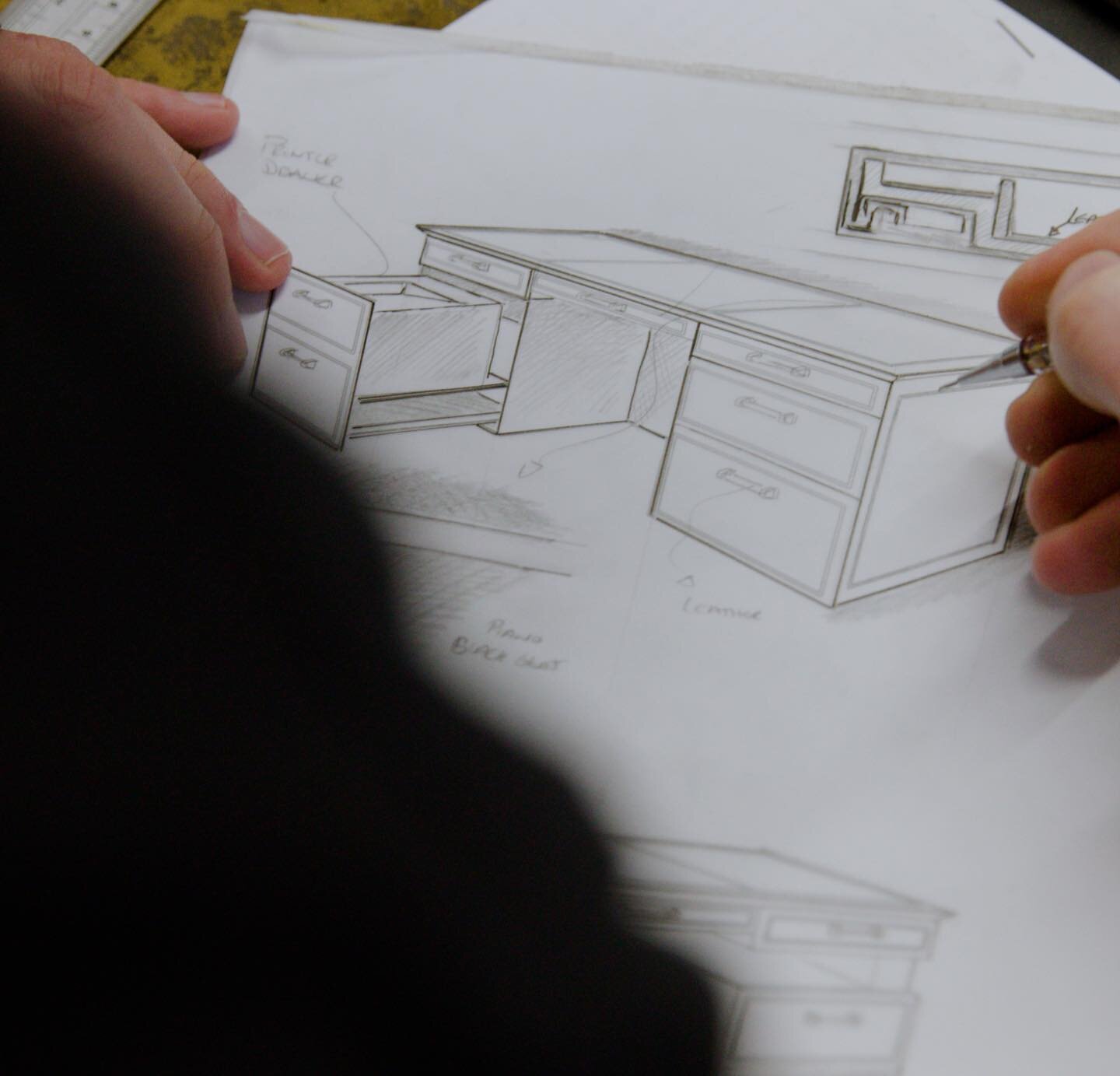 - THE PROCESS -
When designing and making a beautiful bespoke piece of furniture, there’s a lot that goes into it! Here’s a few shots of the different stages from start to finish for this special full gloss rise and fall desk we designe