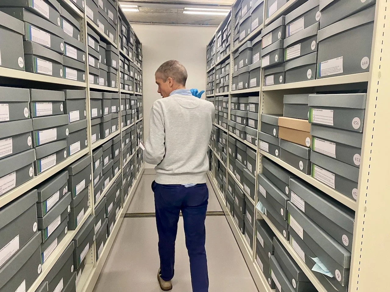Tim in the archive