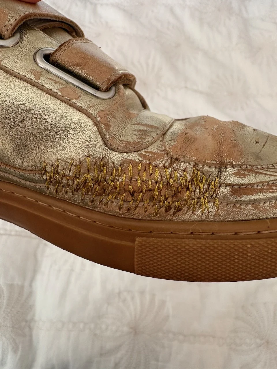 Alex's repaired Radical Yes sneakers
