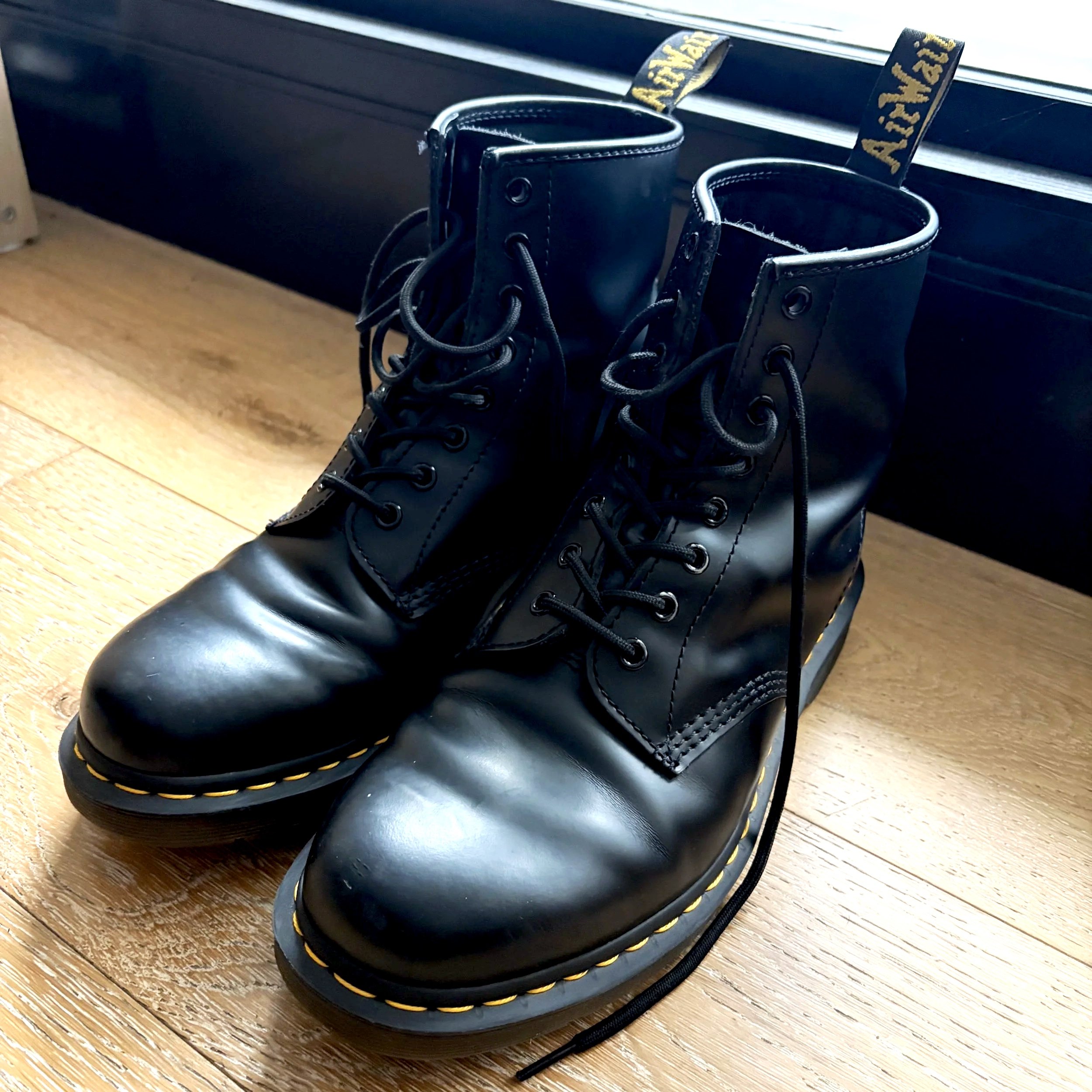 Black Doc Marten boots