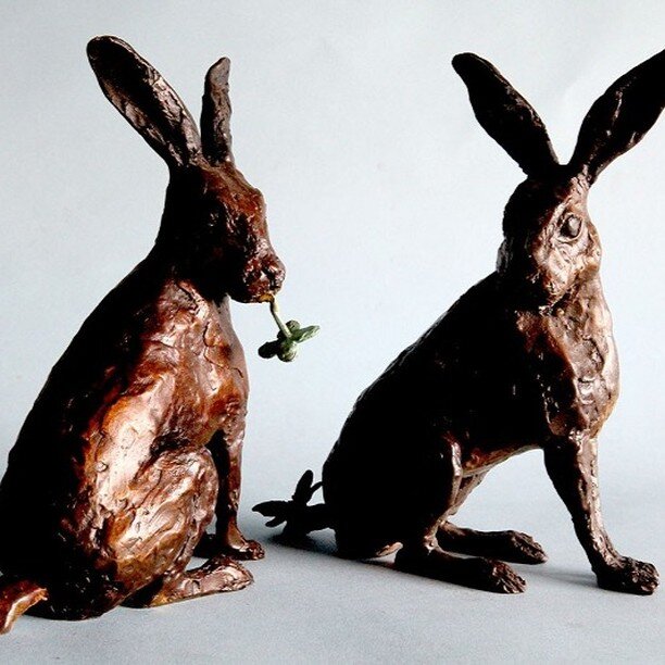 Irish Hares by Rosi from Animal Art Sculpture www.animalartsculpture.com Enjoy!