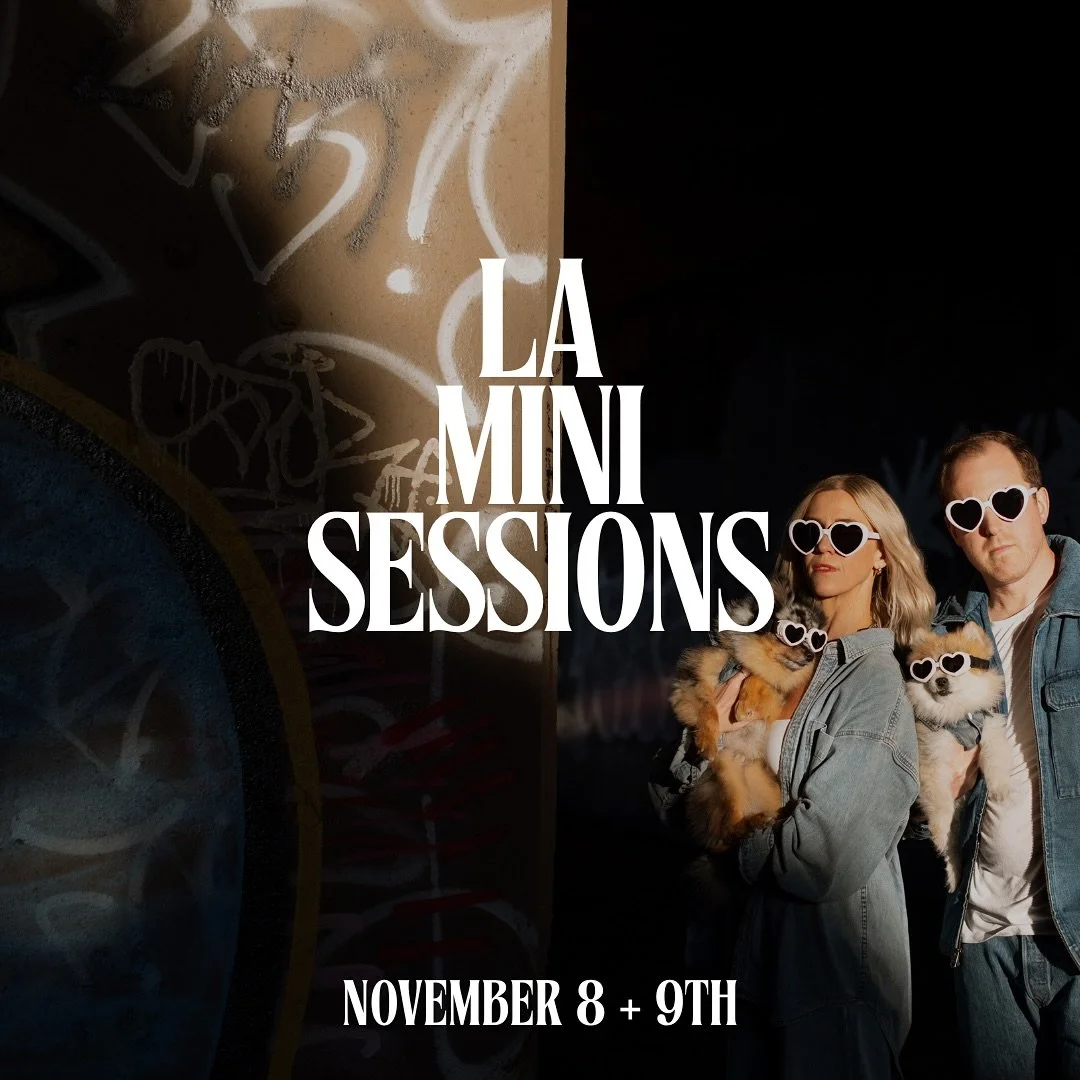 As a total surprise to myself, I&rsquo;m taking my mini sessions to LA this Fall! 

I&rsquo;ll be in town for two special days of minis and would love to see you. Families, couples, pups, your new Raya crush- I am HERE (there?) for it.

📅 LA Mini Se