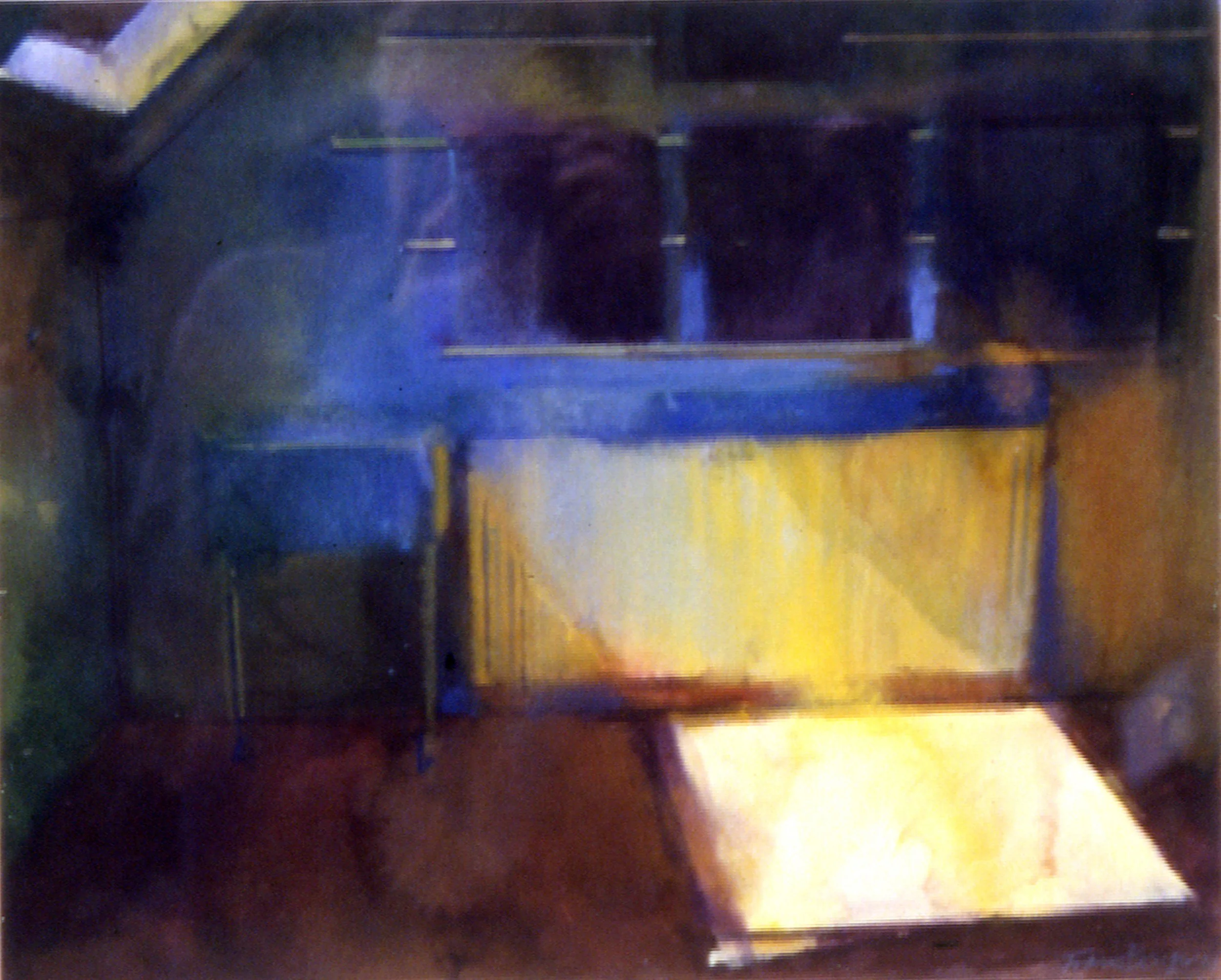 Studio at 2pm, Watercolour