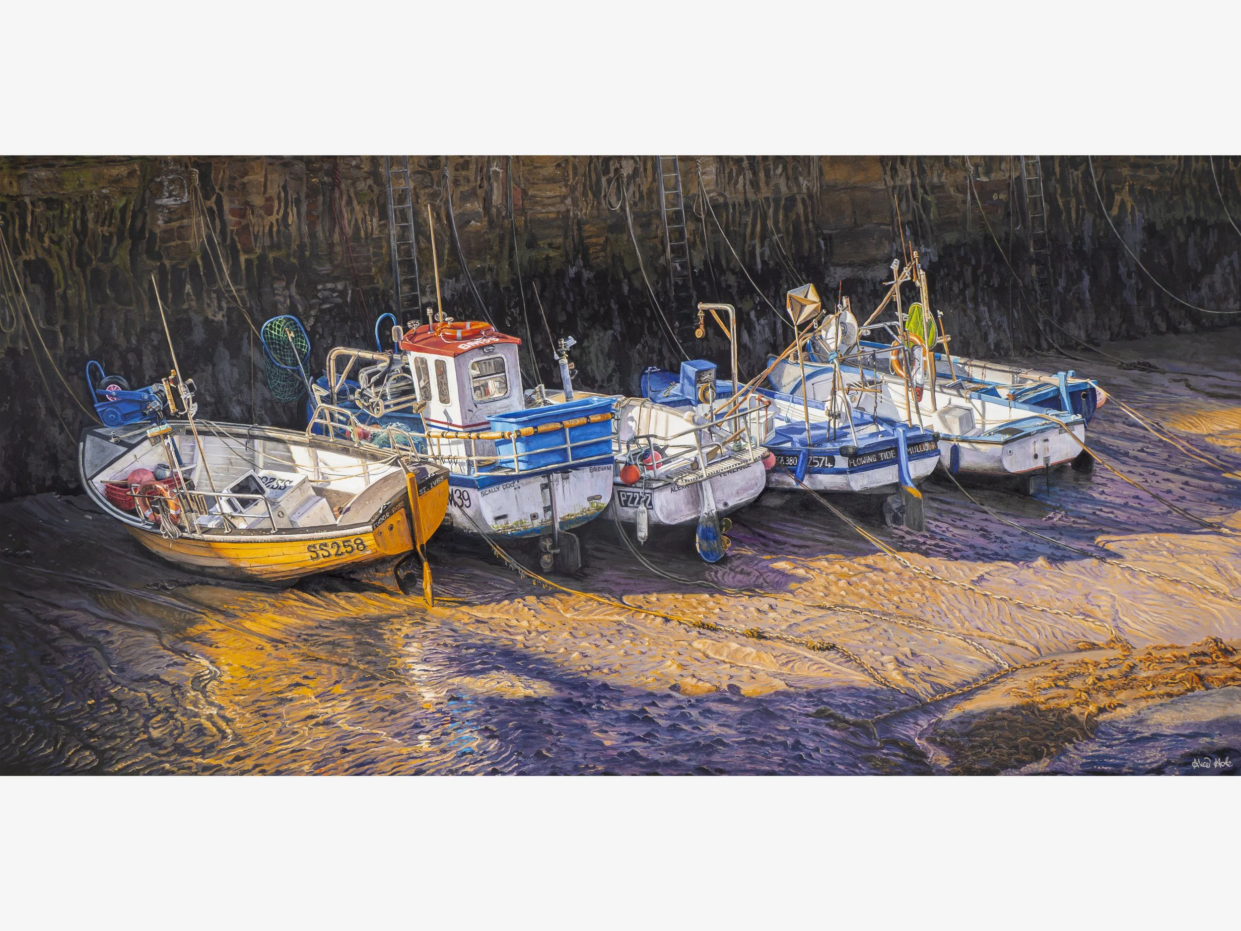 'Shadows and Light, Porthleven' - Original Acrylic Painting by Alice Hole