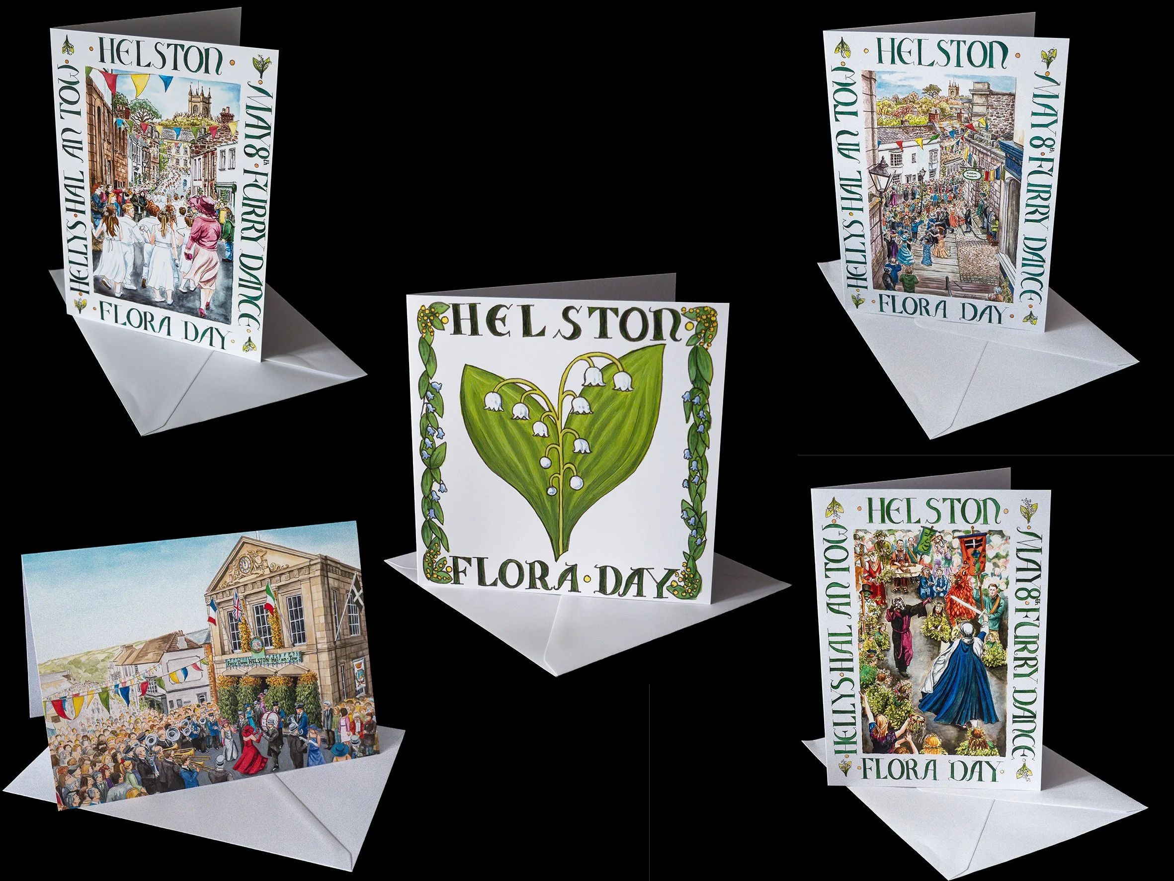 Flora Day Collection - Greetings Cards x 5
